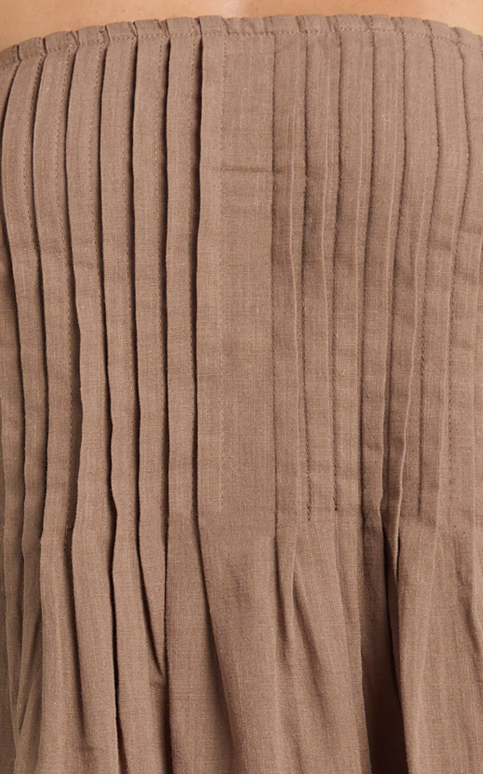 Carli Two Piece Top and Pants Set - Cotton Tube Pant Set in Chocolate