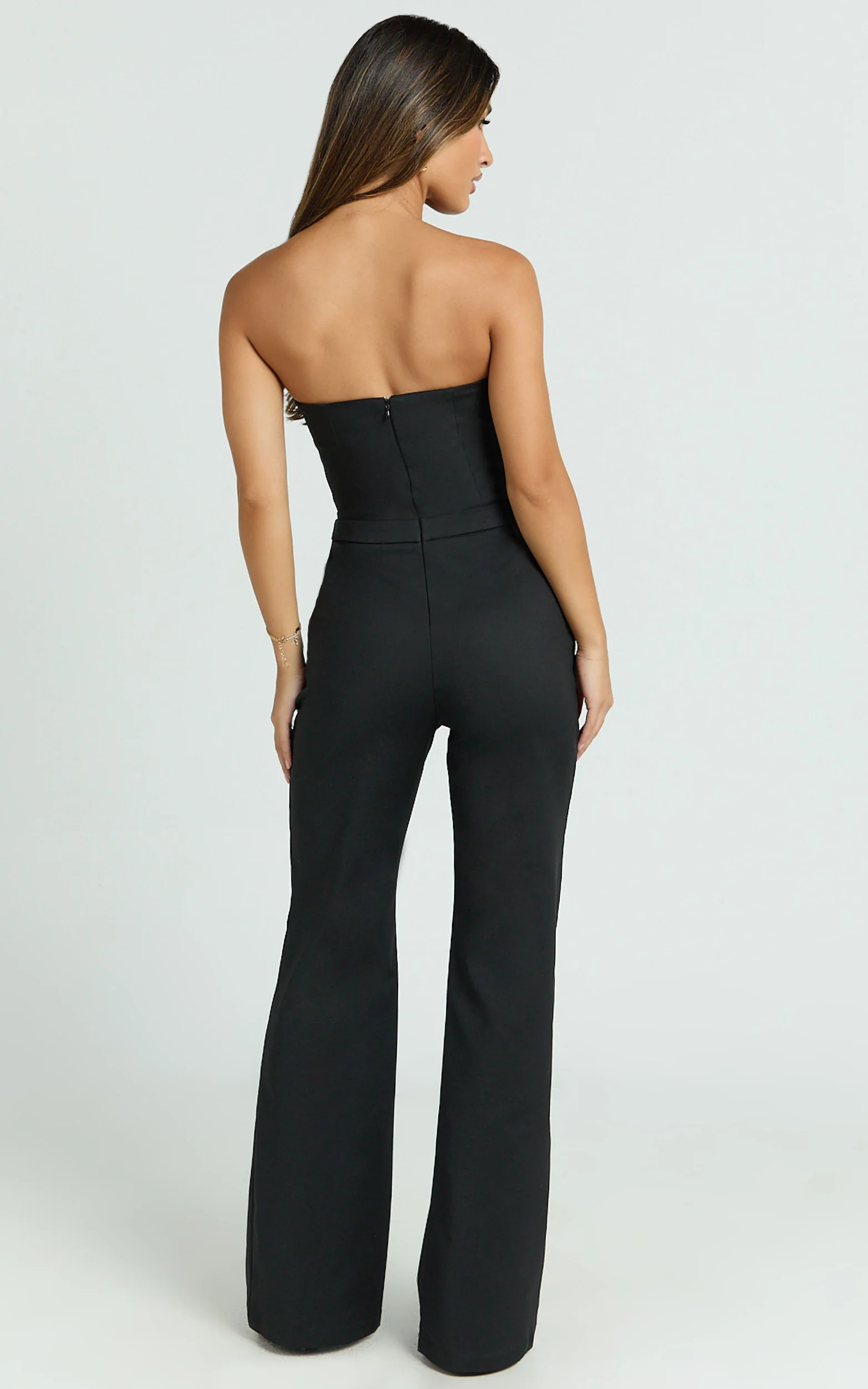 Krishna Jumpsuit - Strapless Bustier Jumpsuit in Black