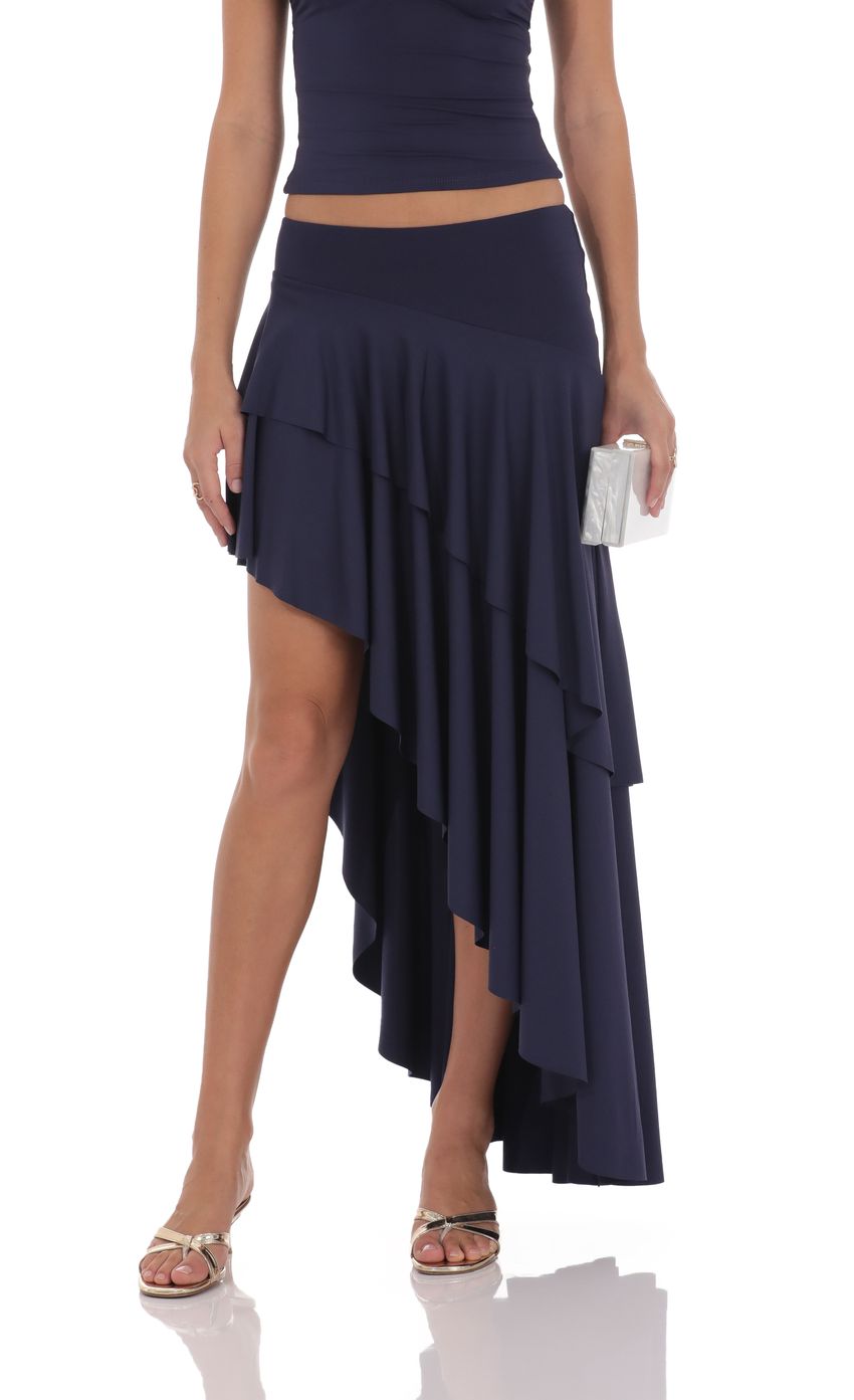 Ruffle Two Piece Set in Purple