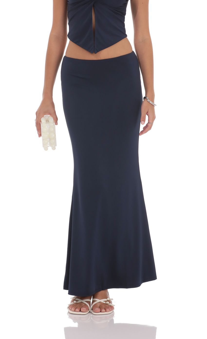 V-Neck Twist Two Piece Set in Navy