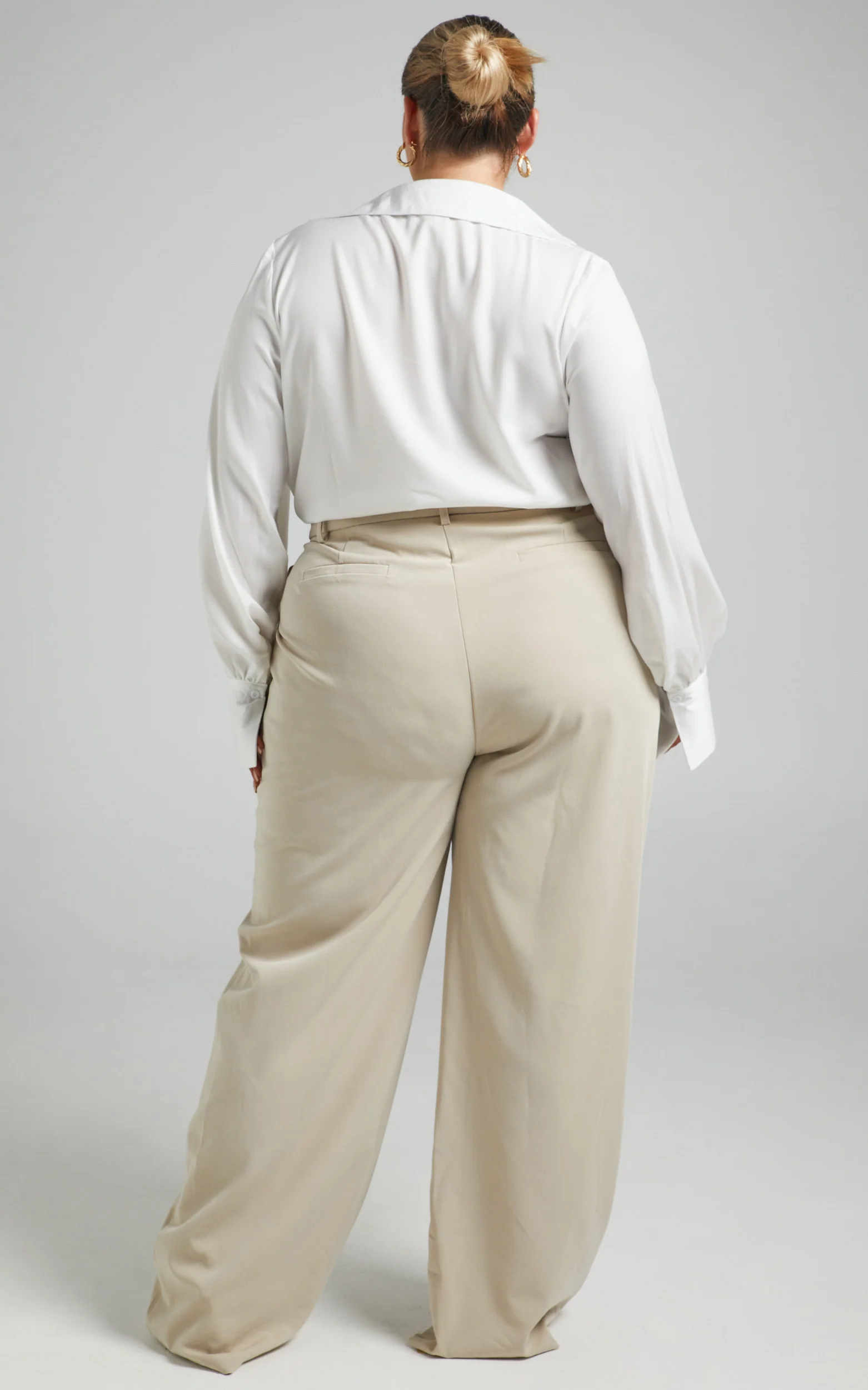 Zephyr Bodysuit - Plunge Neck Cowl Bodysuit in White