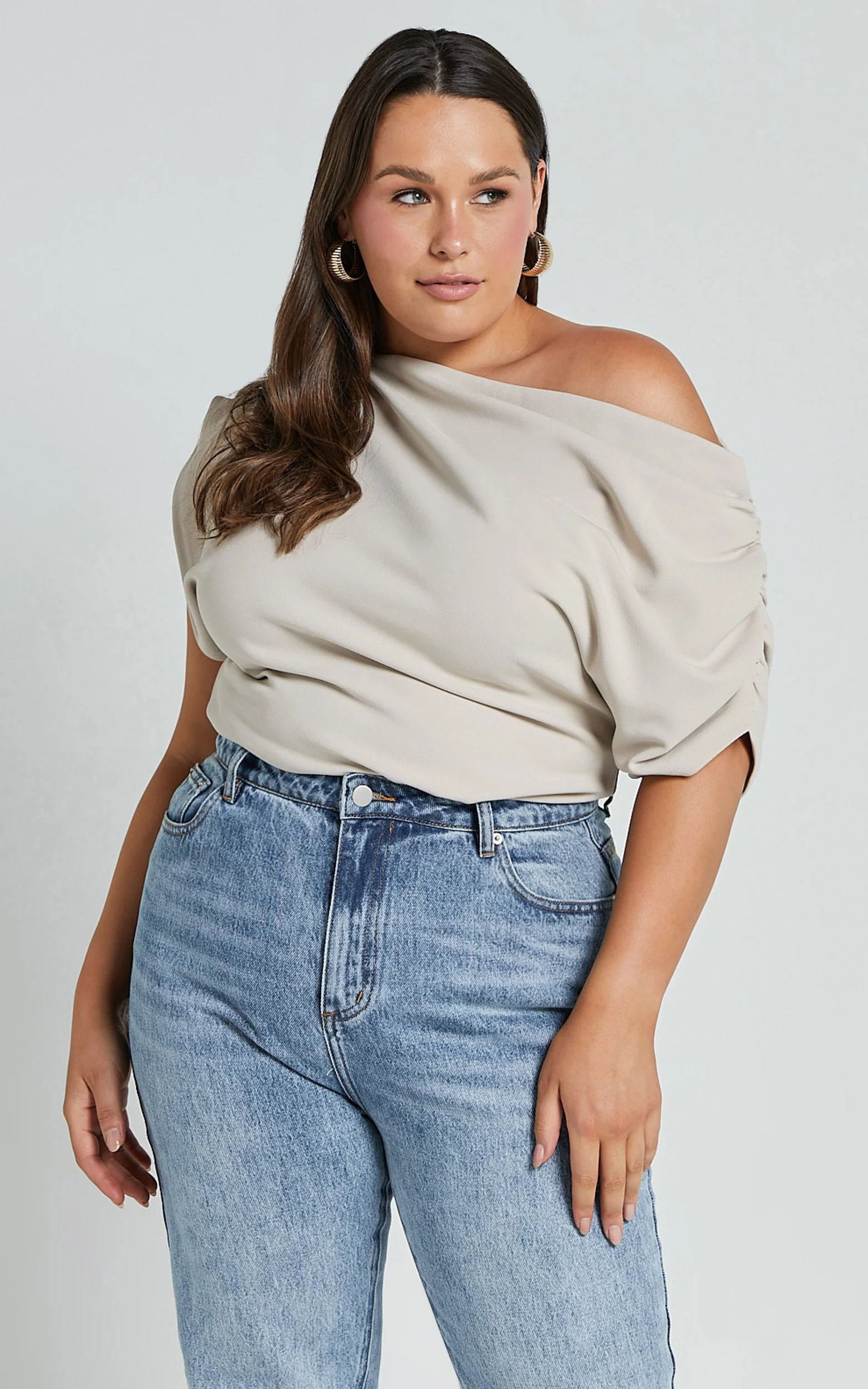 Nalfie Top - Asymmetrical Top in Oat