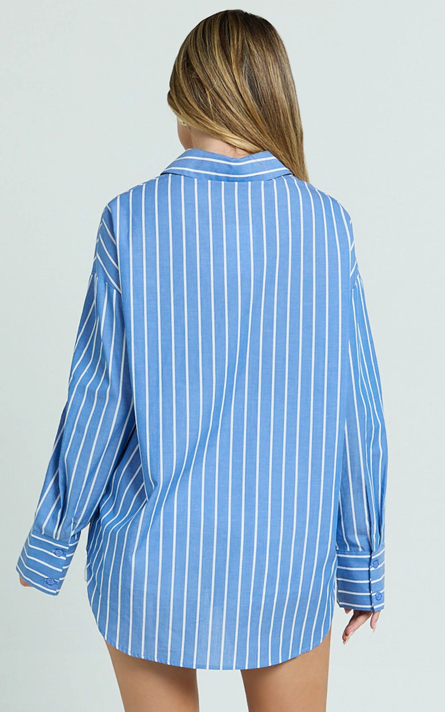 Terah Shirt - Button Up Shirt in Blue Stripe