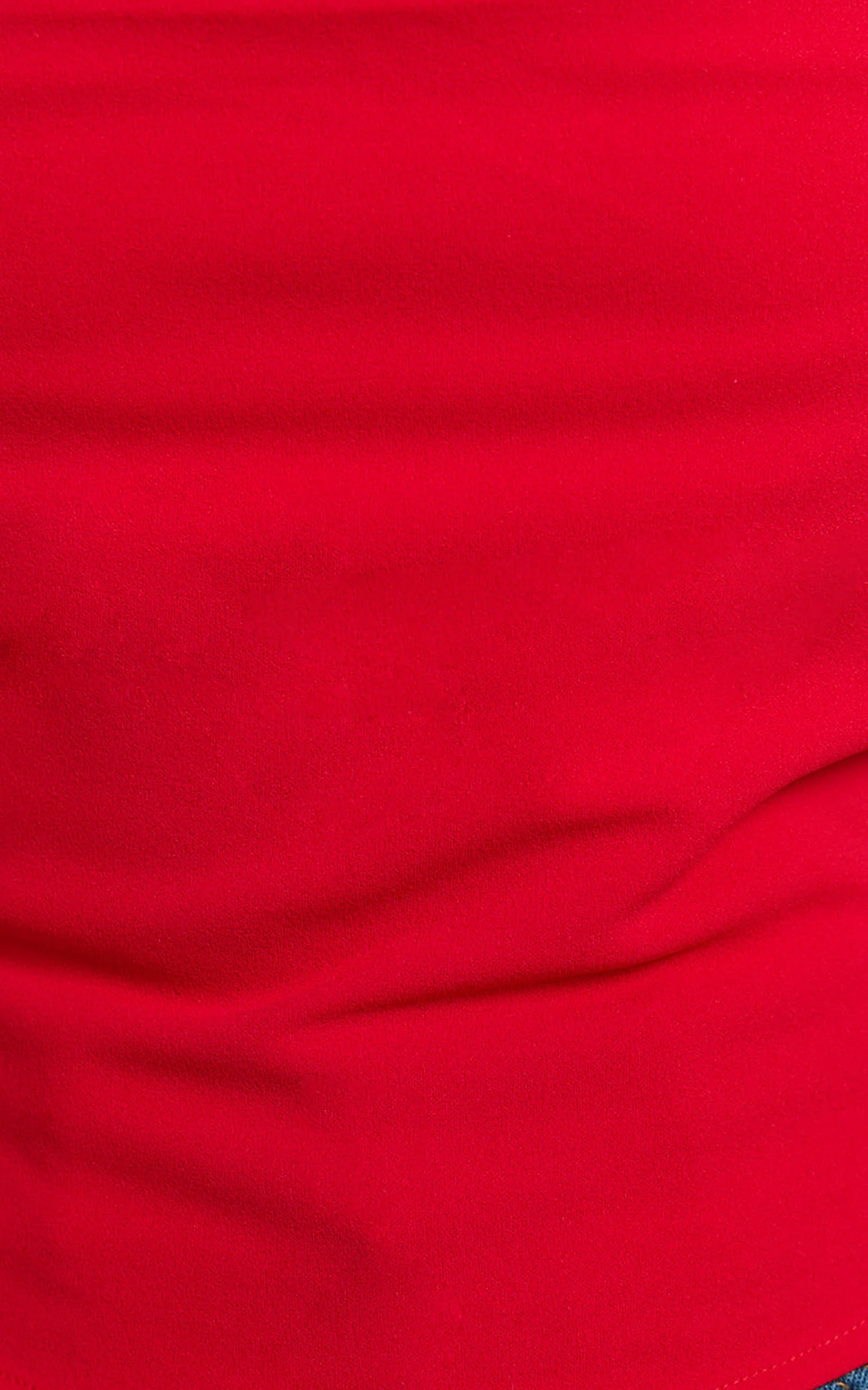 Donna Top - Cowl Neck Corset Top in Red