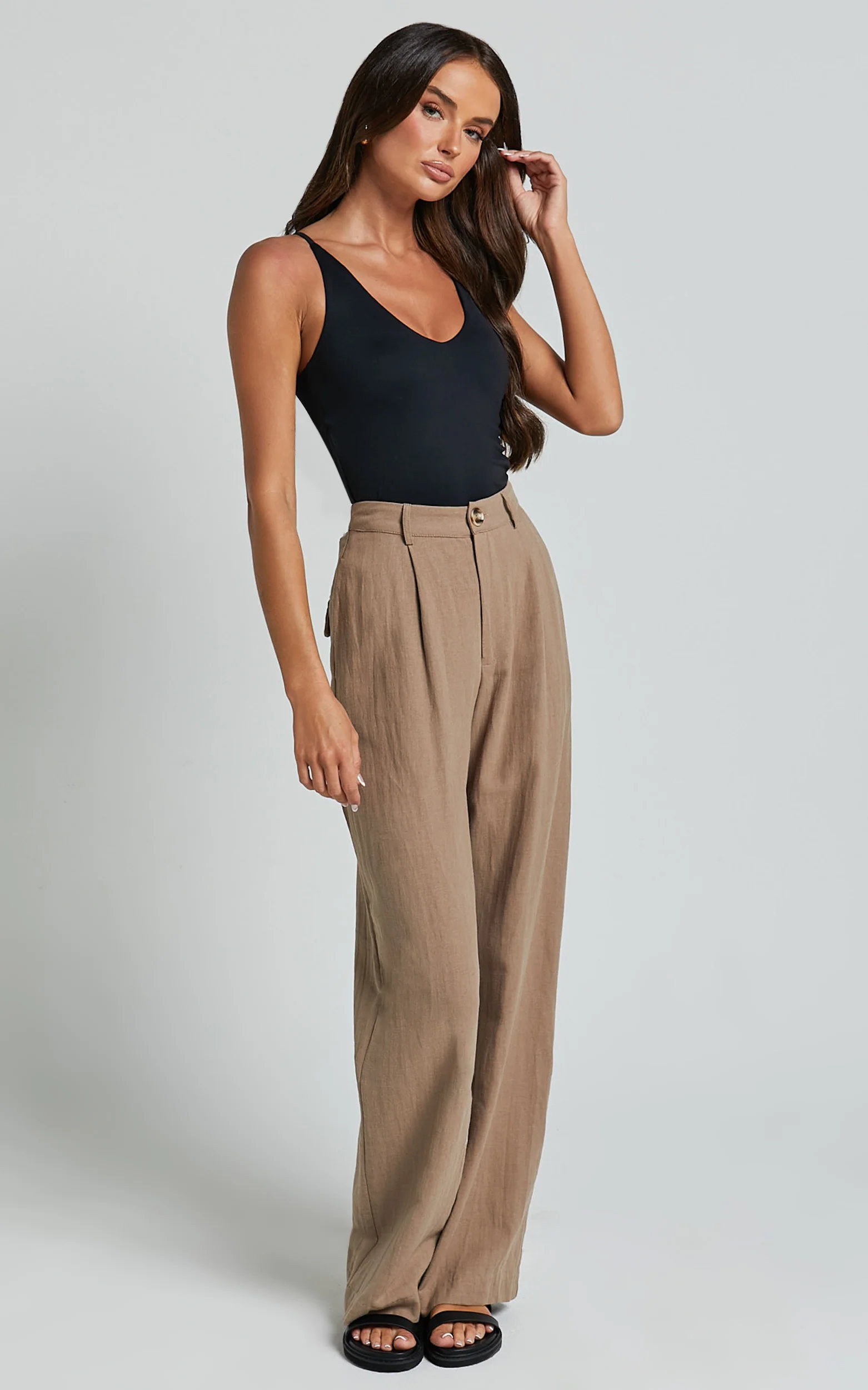 Cady Top - Scoop Neck Top in Black