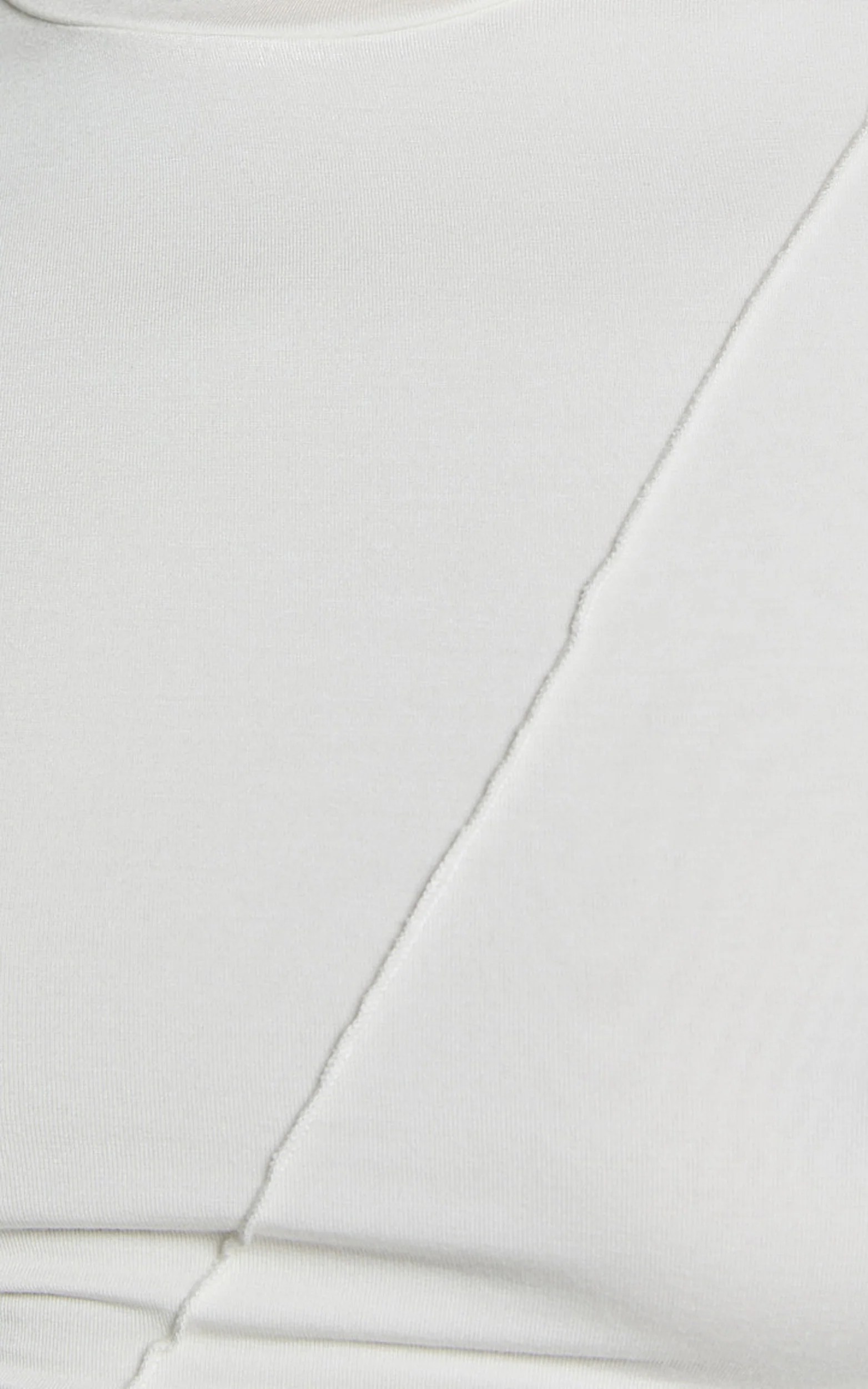 Dayna Top - Long Sleeve Exposed Seam Top in Off White