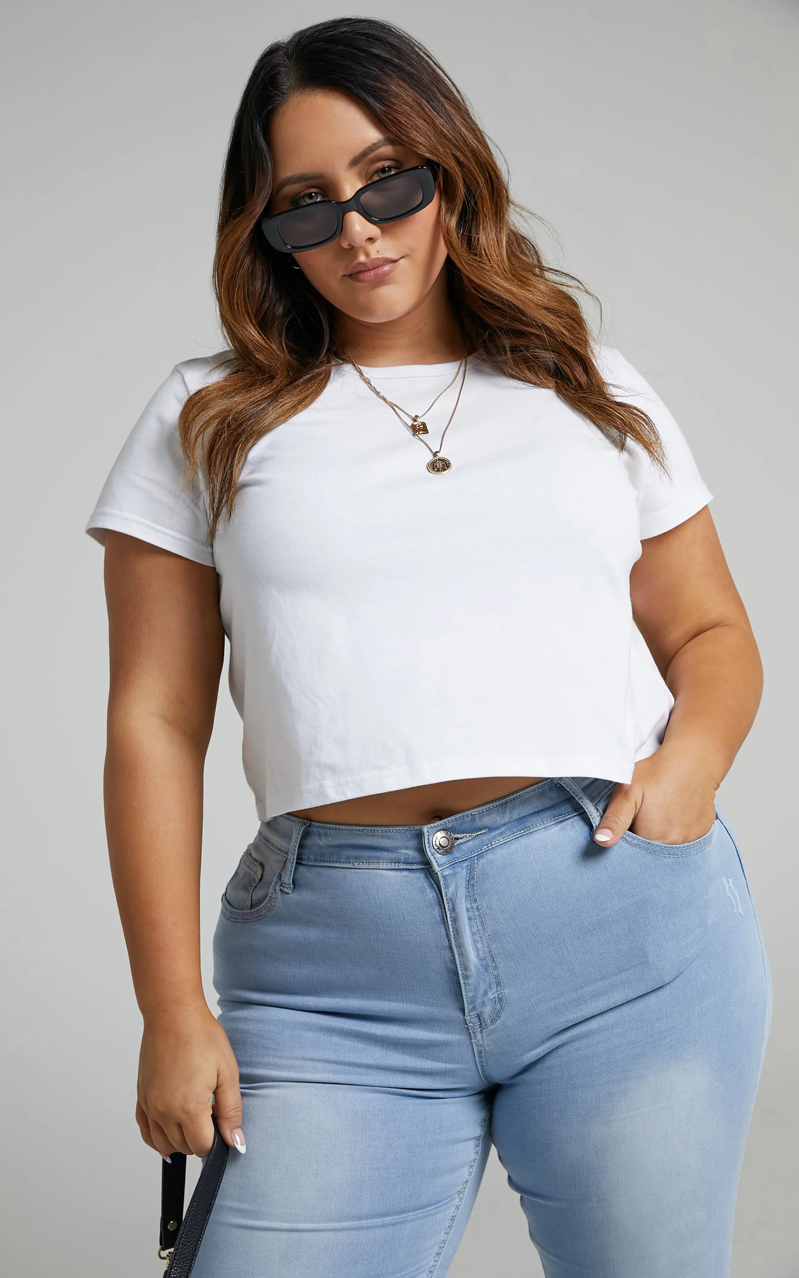 Danzel Top - Boxy Fit Cap Sleeve Crop Top in White