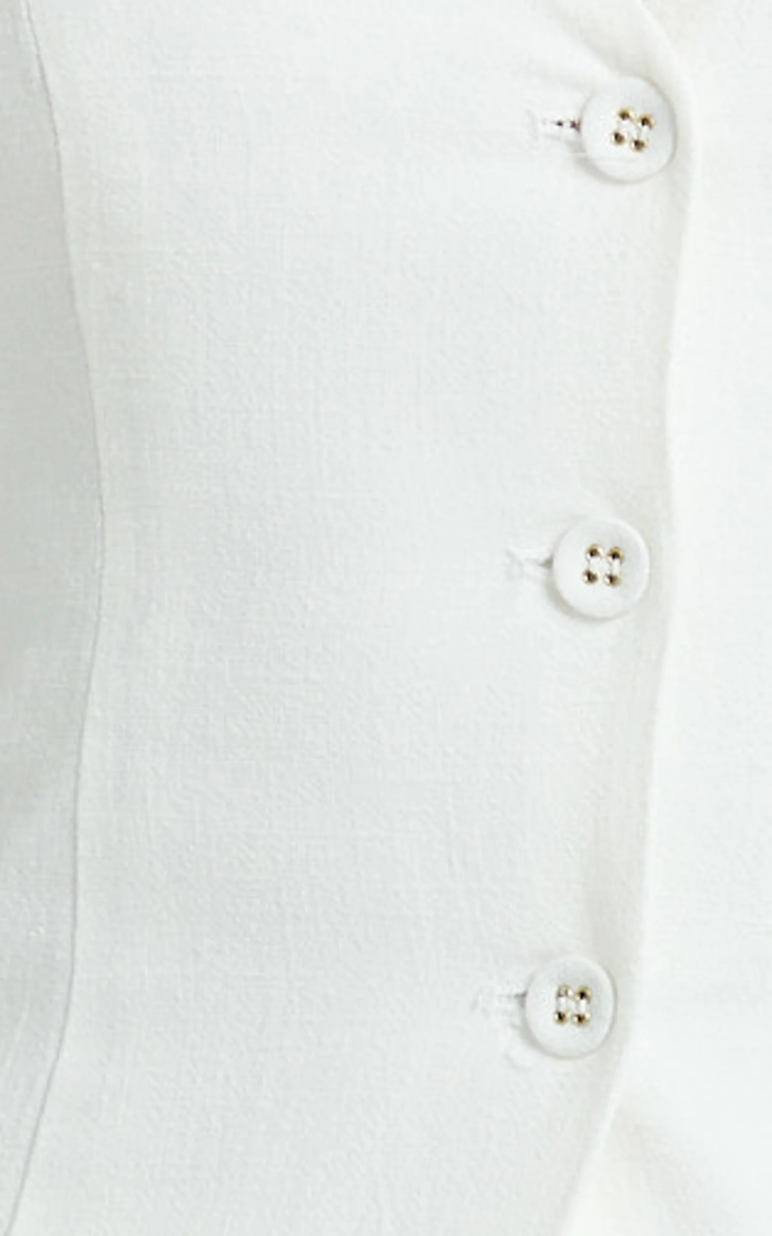 Olivia Top - Longline Linen V Neck Back Tie Vest Top in White