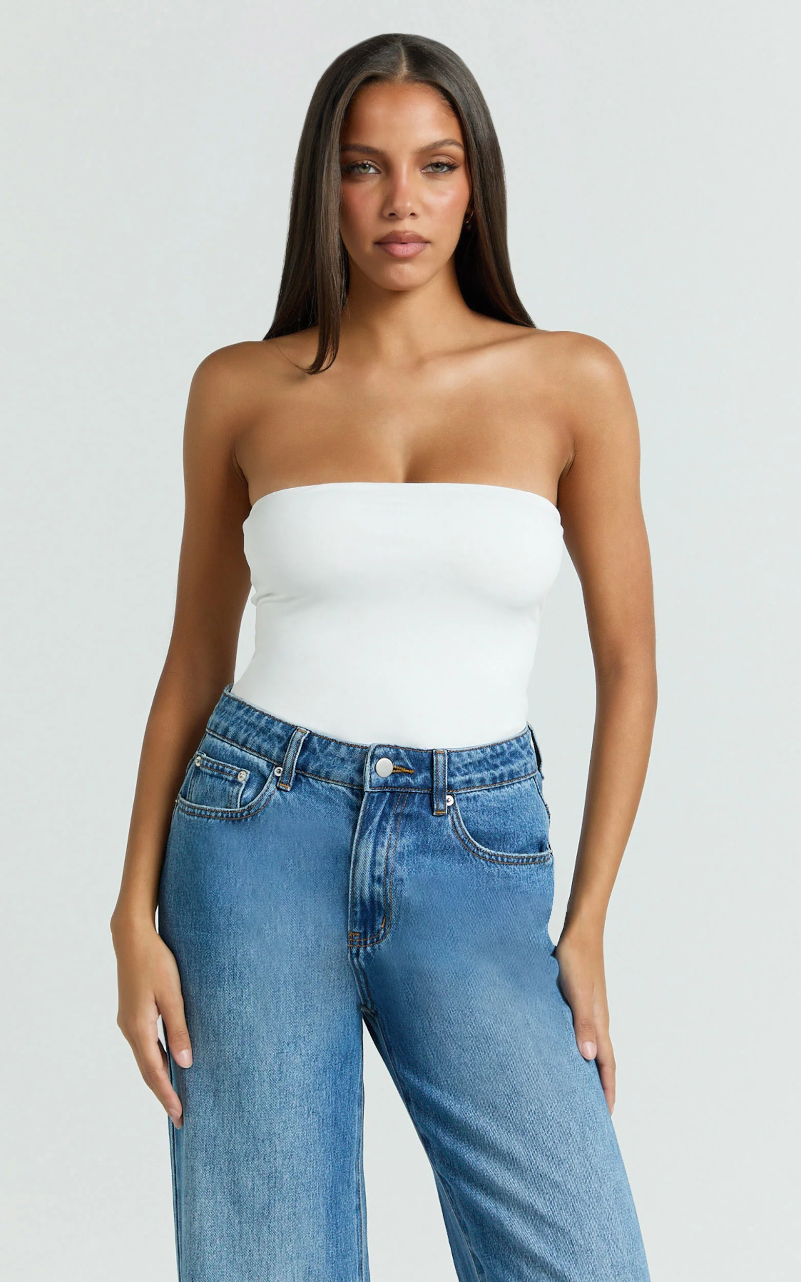 Toni Top - Strapless Tube Top in White