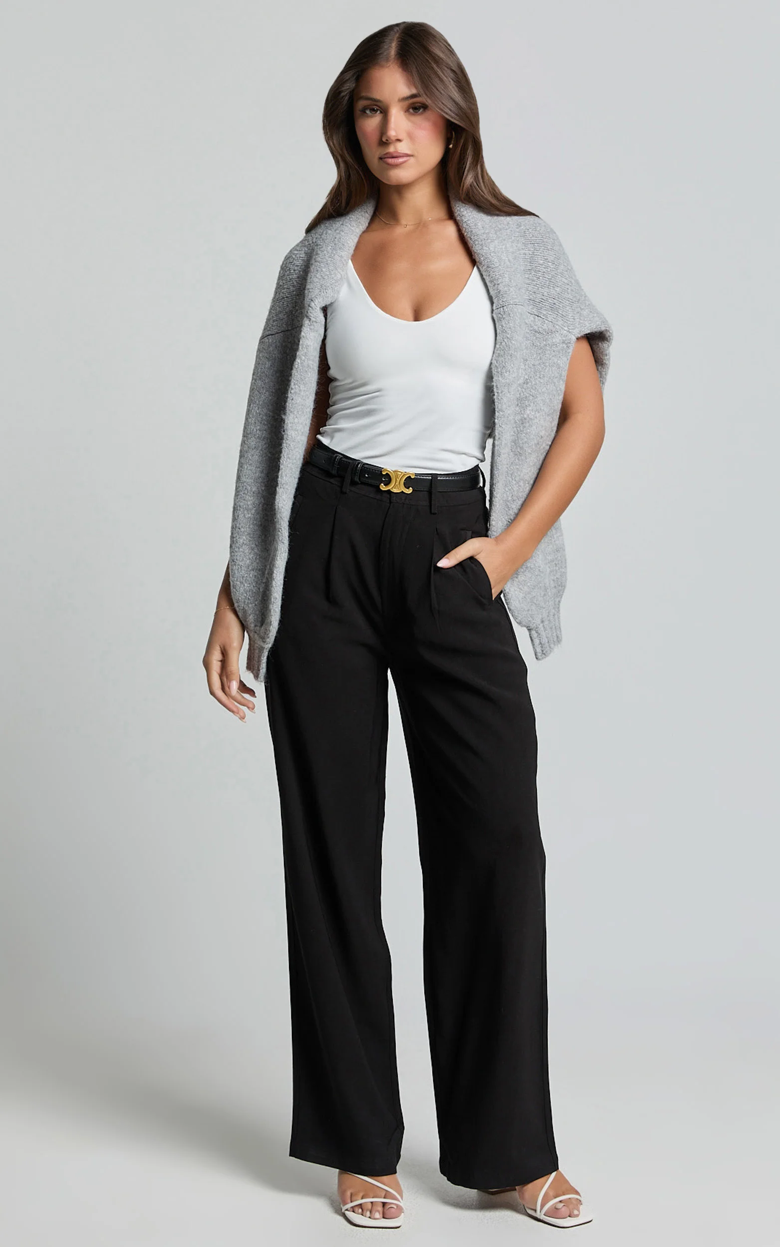 Cady Top - Scoop Neck Top in White