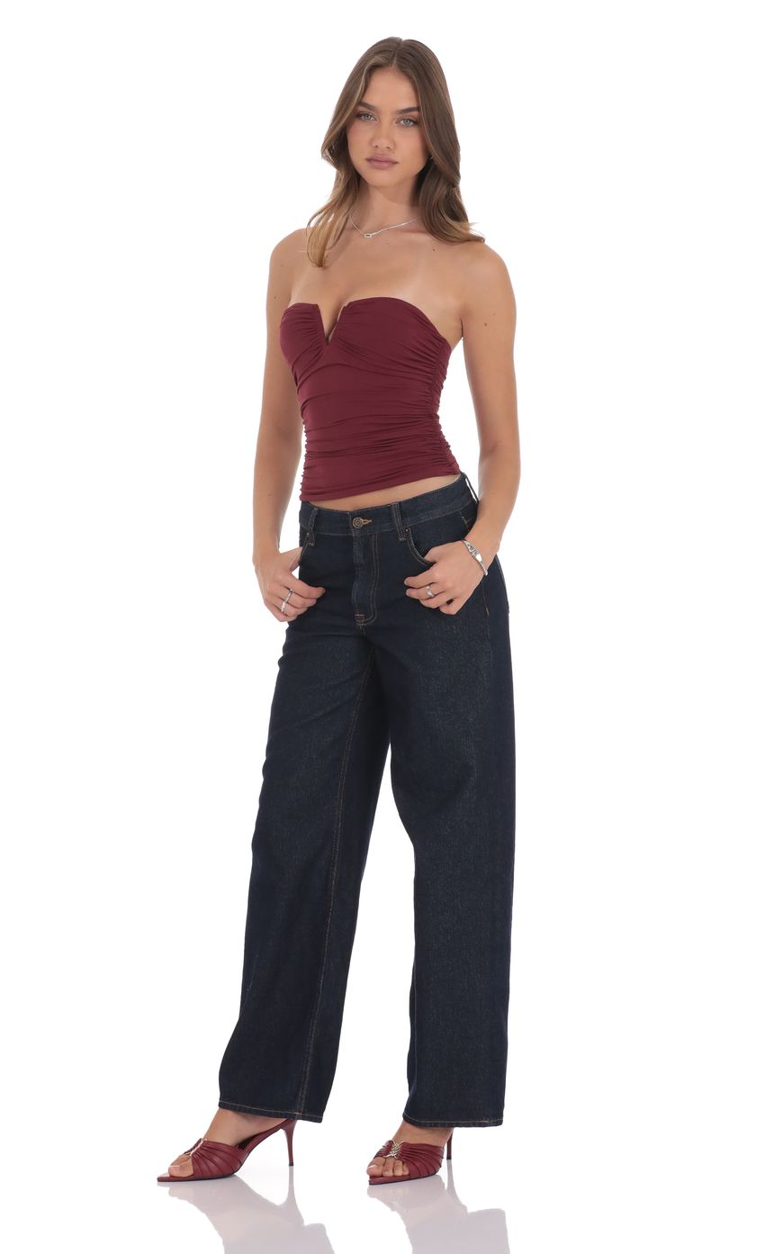 Low Rise Baggy Jeans in Navy