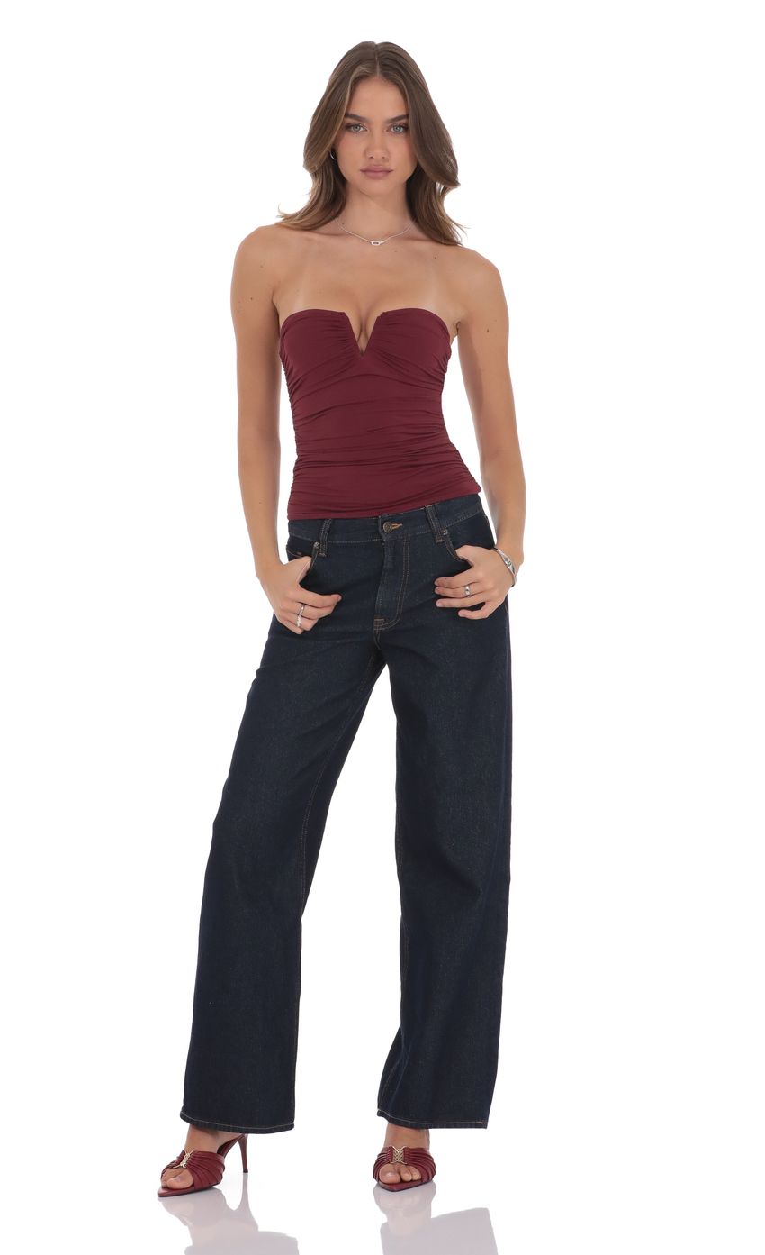 Low Rise Baggy Jeans in Navy