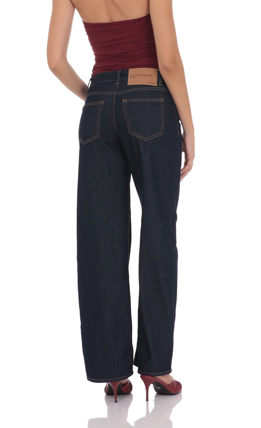 Low Rise Baggy Jeans in Navy