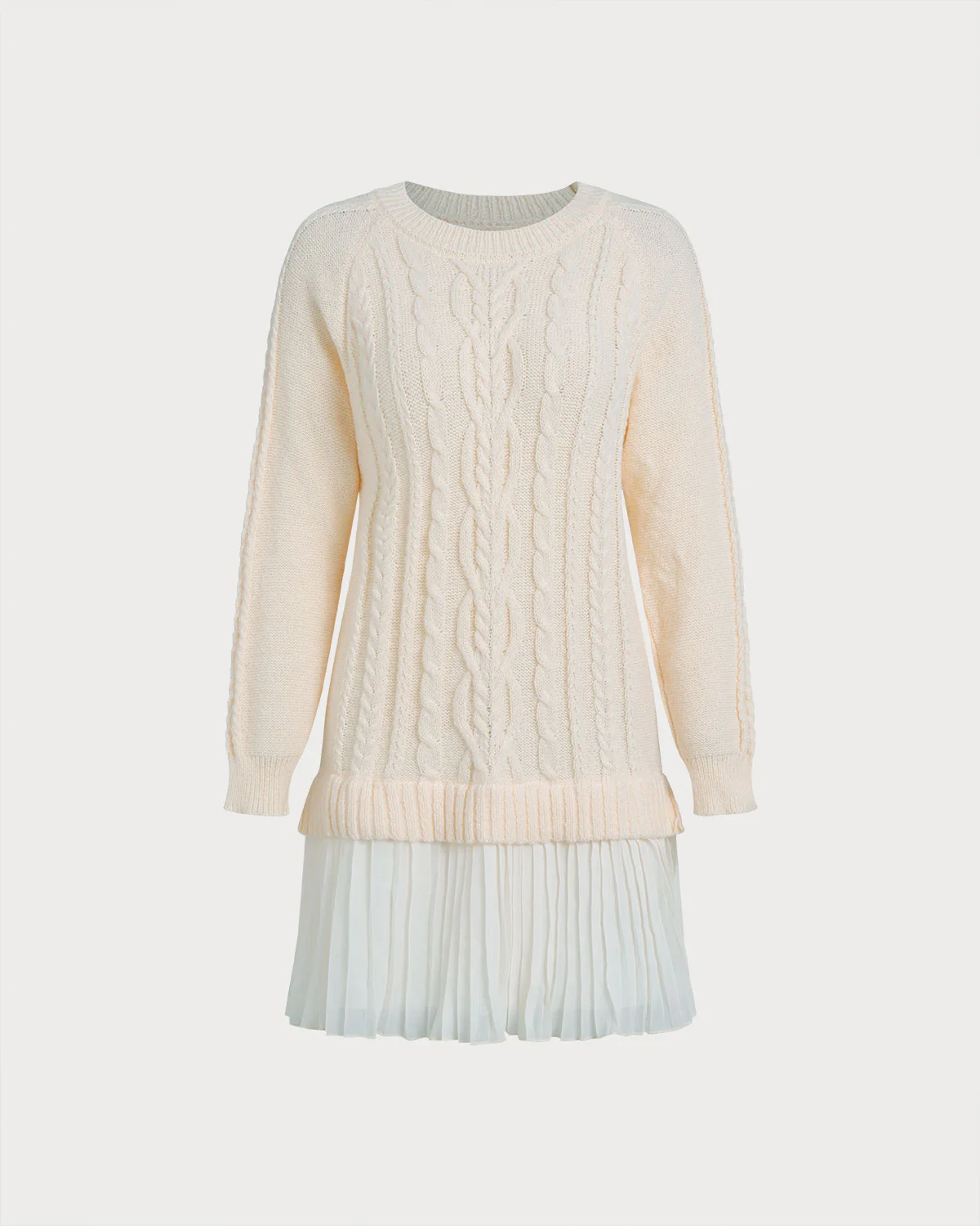 Apricot A-Line Sweater Dress