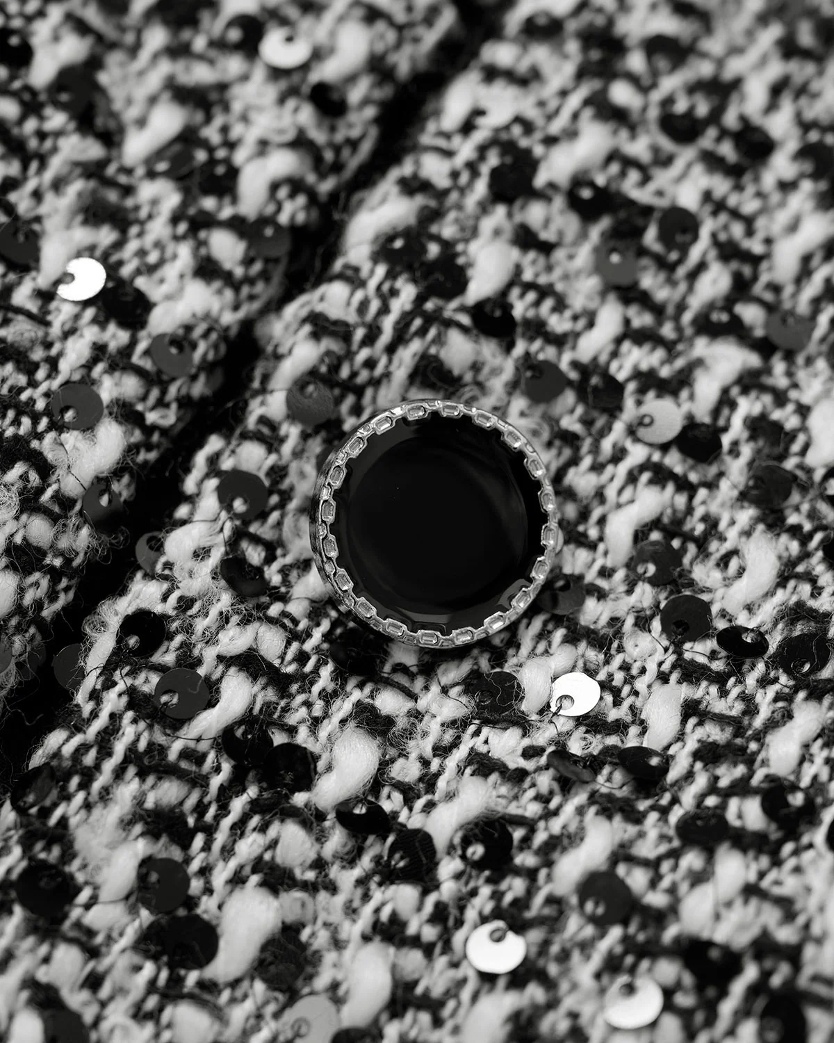 Grey Sequins Single Breasted Jacket