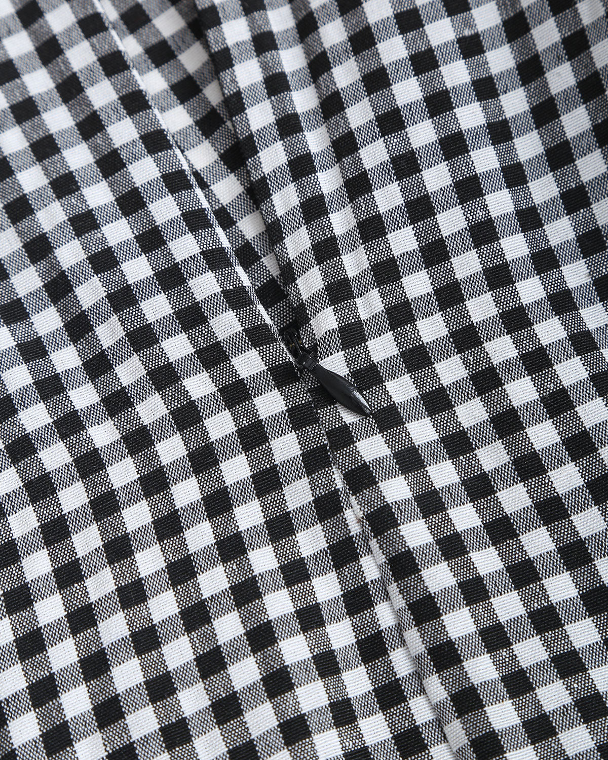 Black Plaid A-Line Midi Skirt