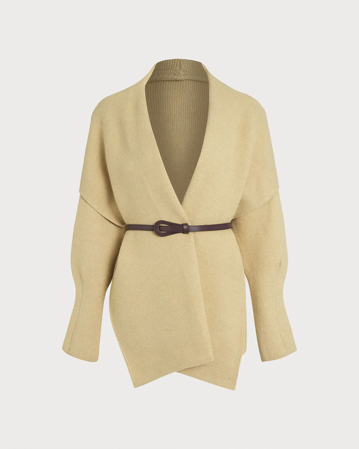 Khaki Single Button Cardigan