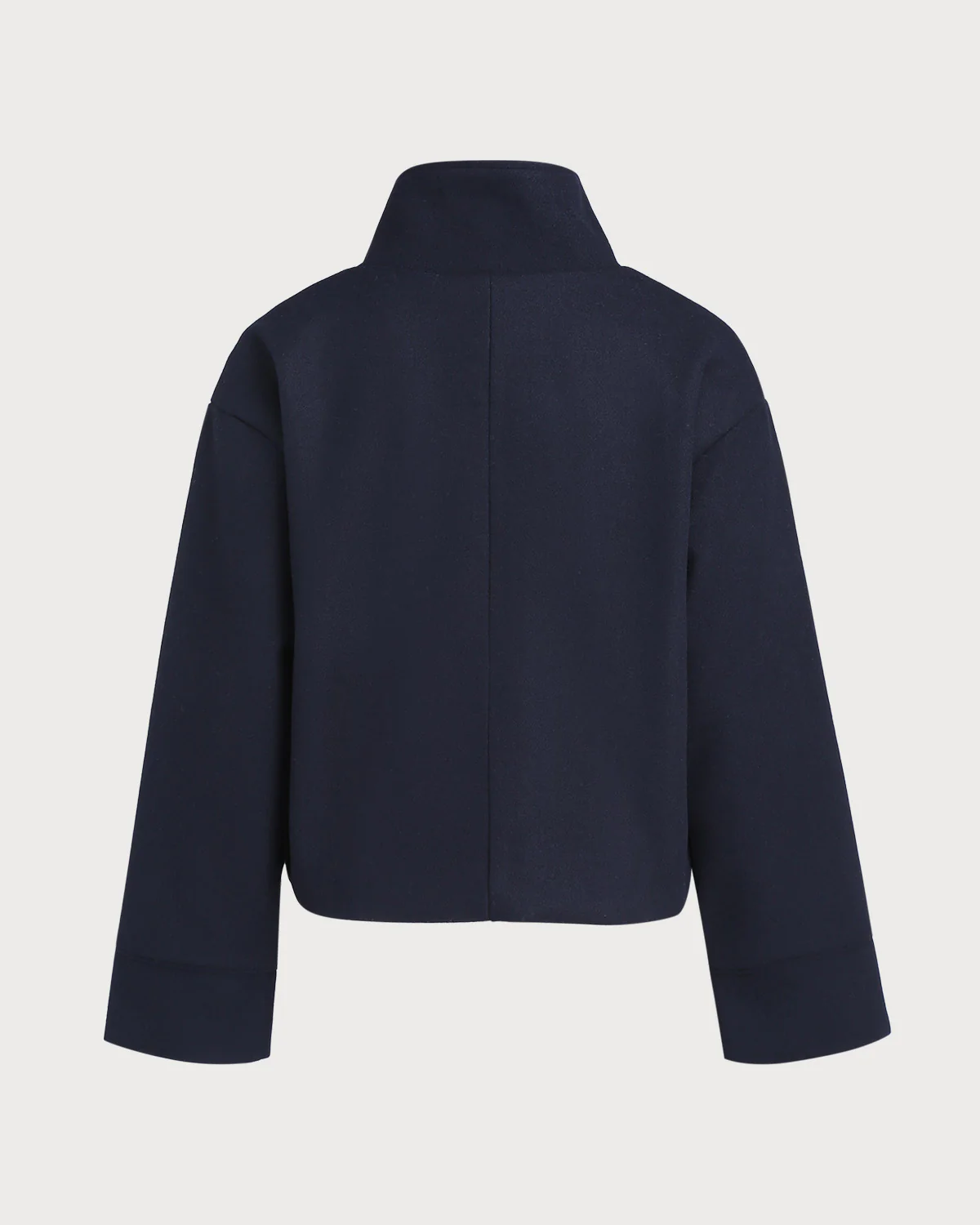 Blue Single Breasted Loose Jacket