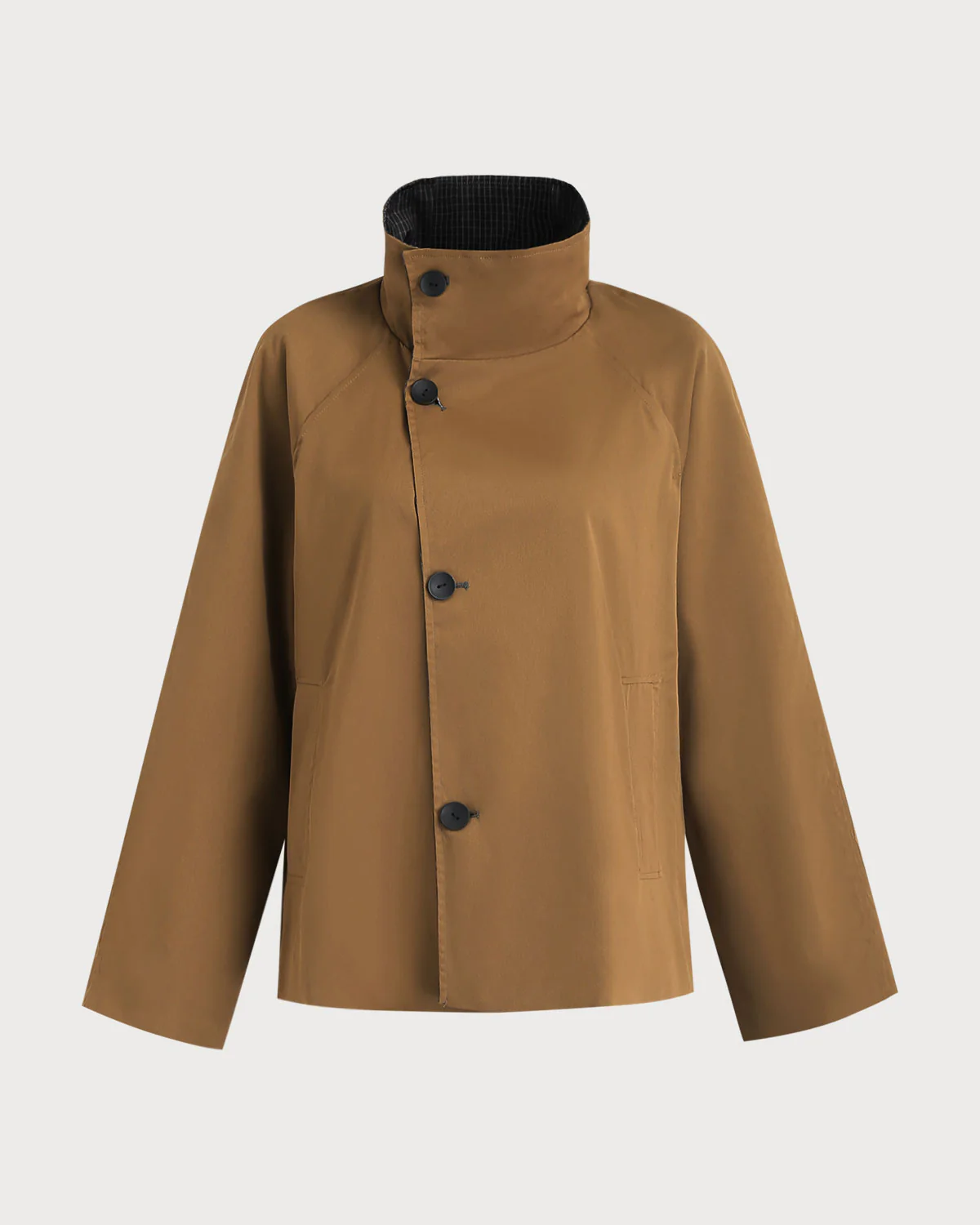 Khaki Single Breasted Reversible Jacket