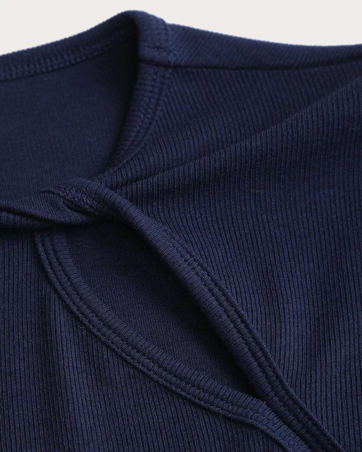 Navy Cut Out Slim Knit Tee