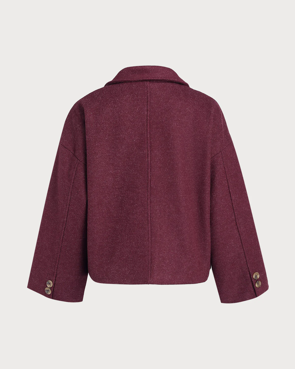 Wine Red Single Breasted Jacket