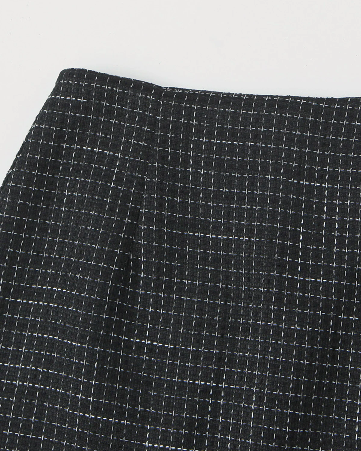 Black Plaid A-Line Mini Skirt