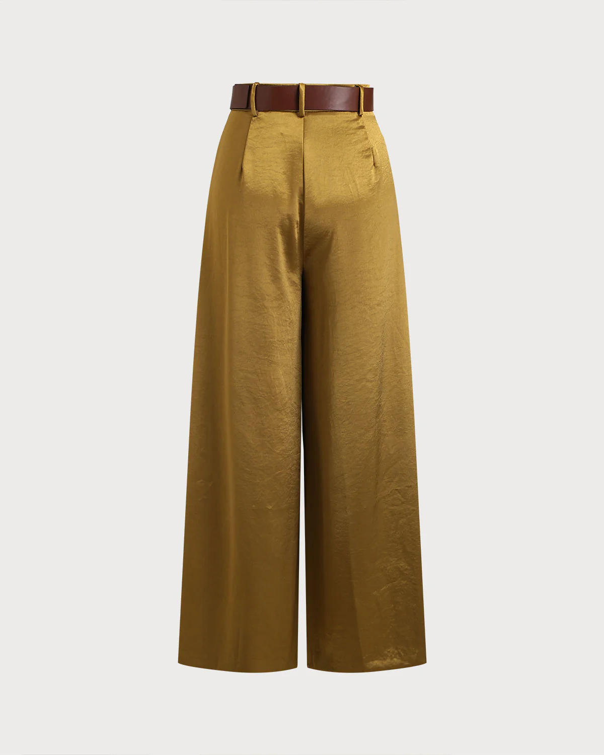 Yellow Ruched Wide Leg Pants