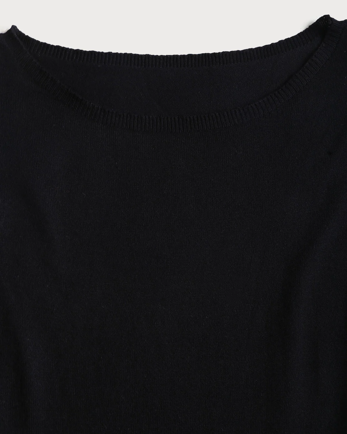 Black Contrasting Bell Sleeve Knit Sweater Dress