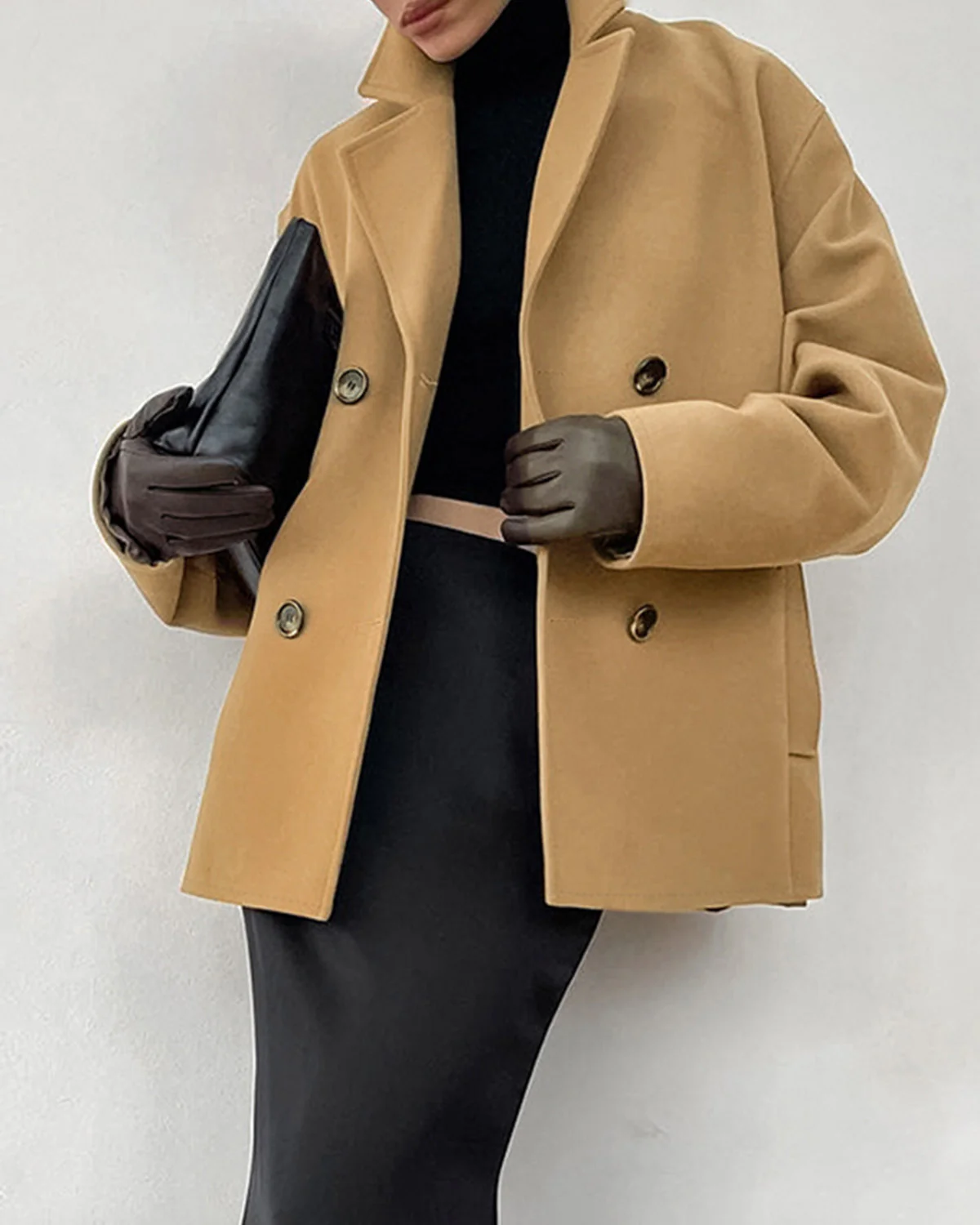 Khaki Loose Trench Coat