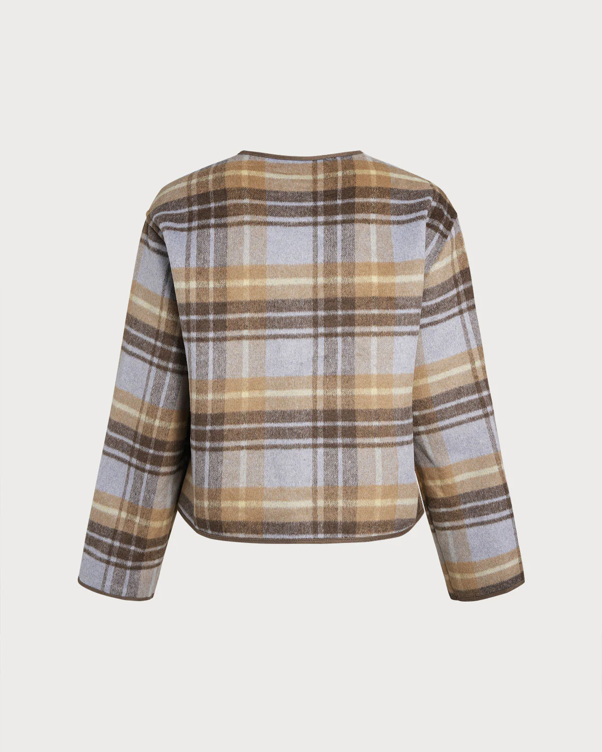 Brown Plaid Loose Jacket
