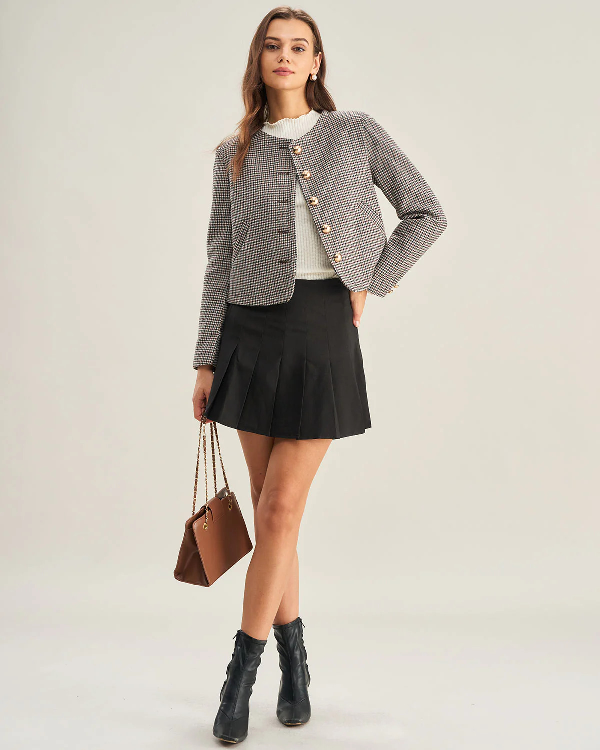 Black Button Pocket Blazer