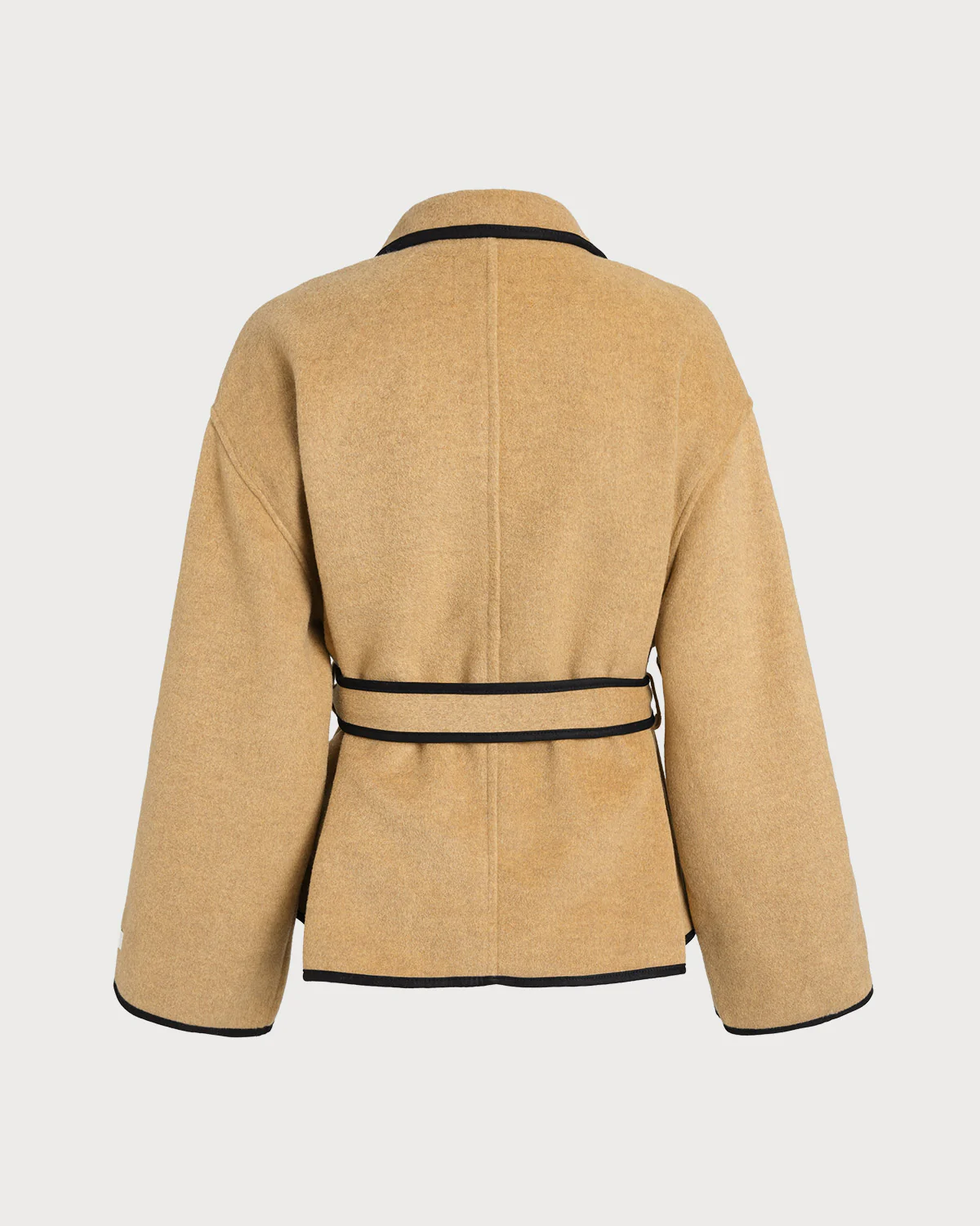 Khaki  Contrasting Belted Jacket