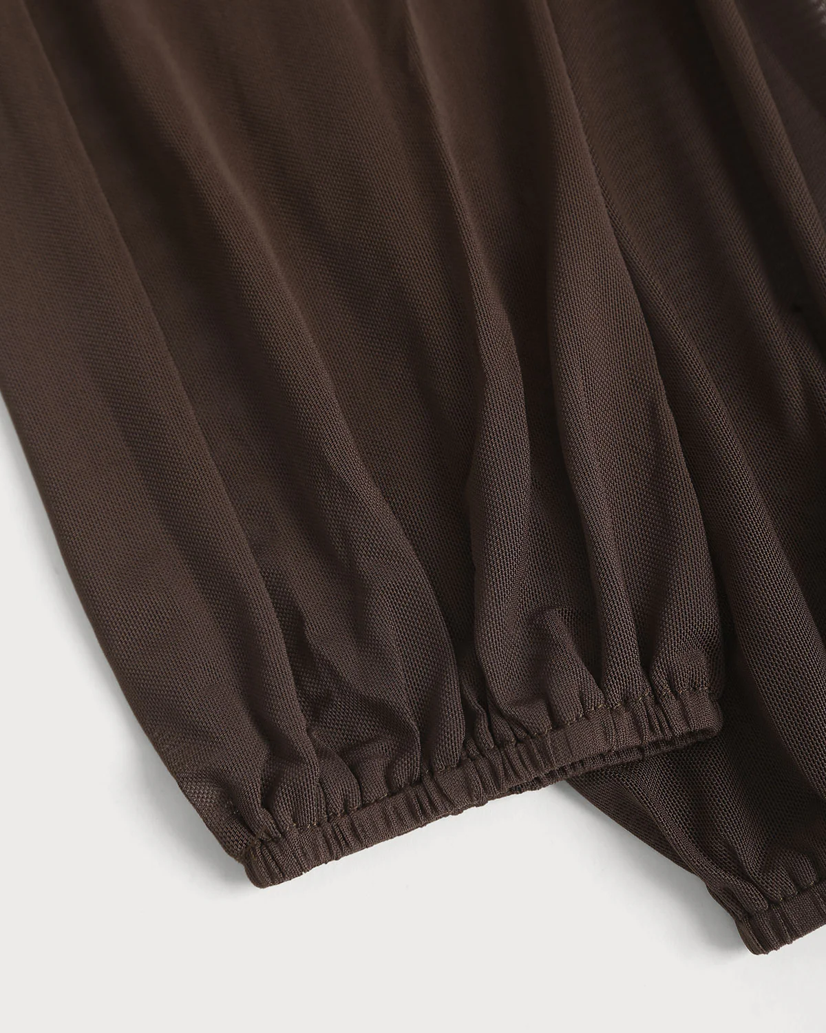 Coffee Off The Shoulder Twist Tee