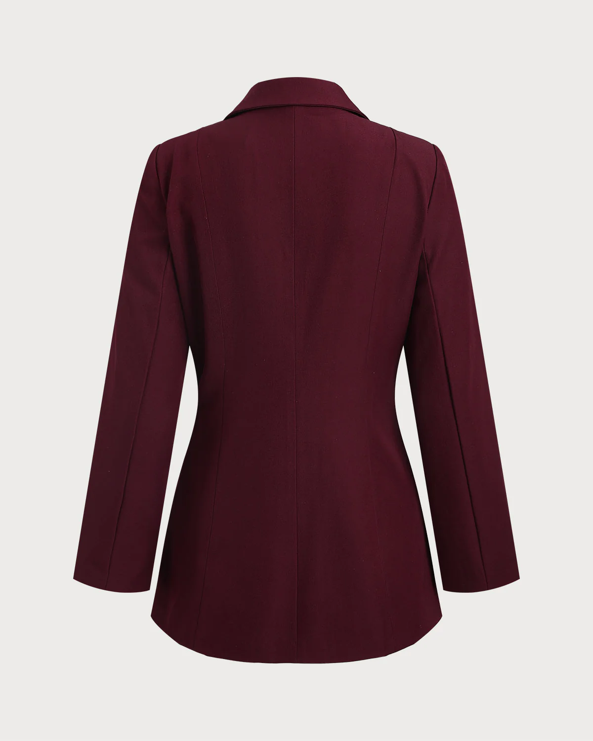 Wine Red Button Blazer