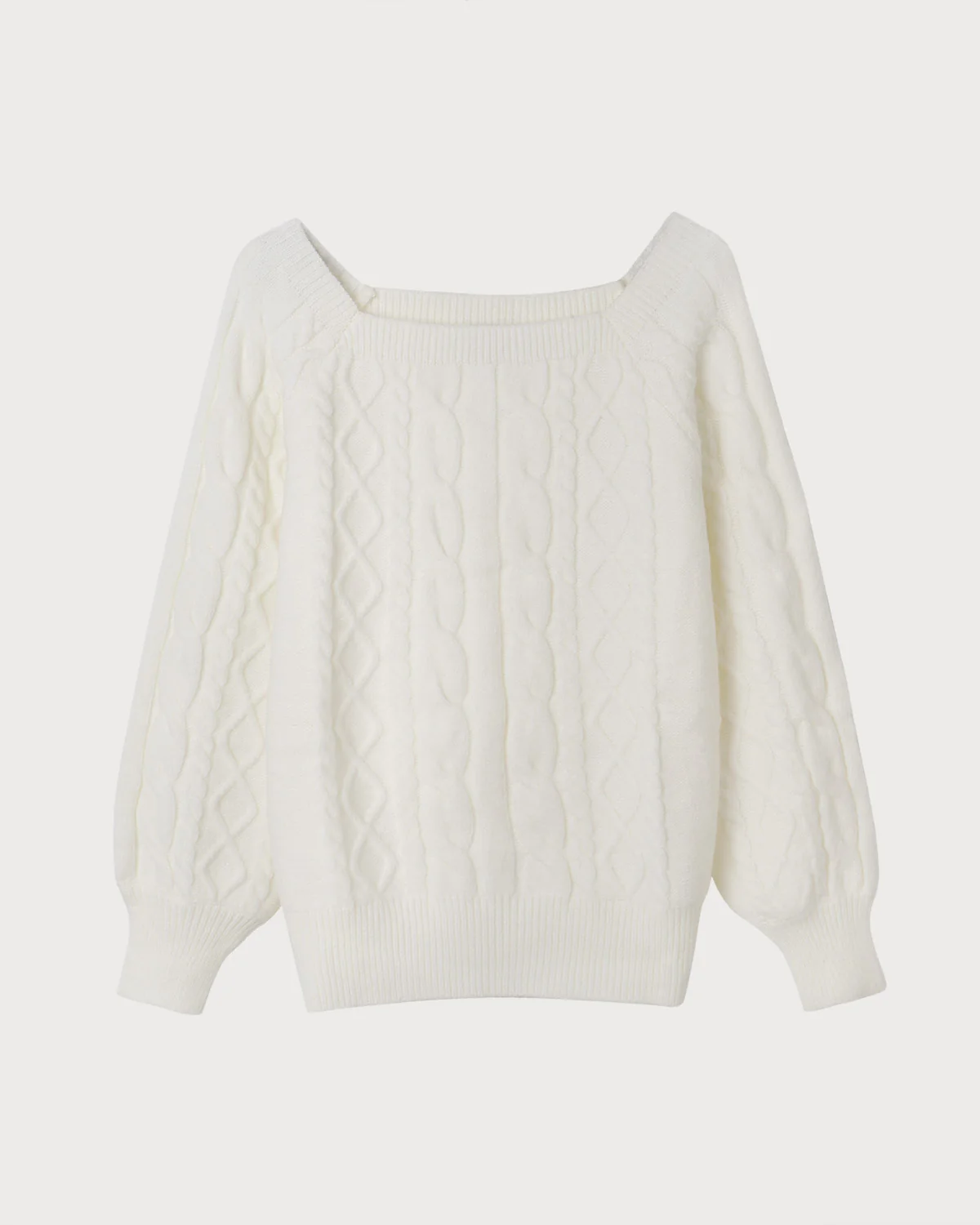 The Romance Cable Knit Crew Sweater