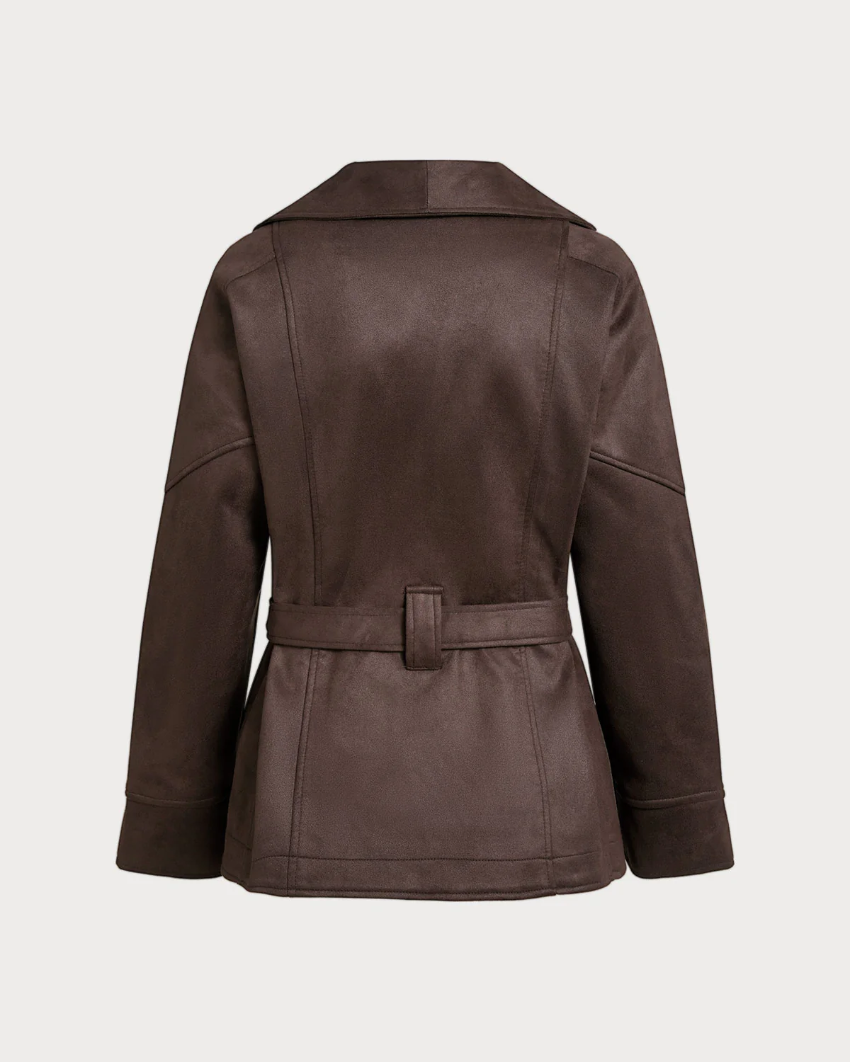 Coffee Loose Belted Jacket