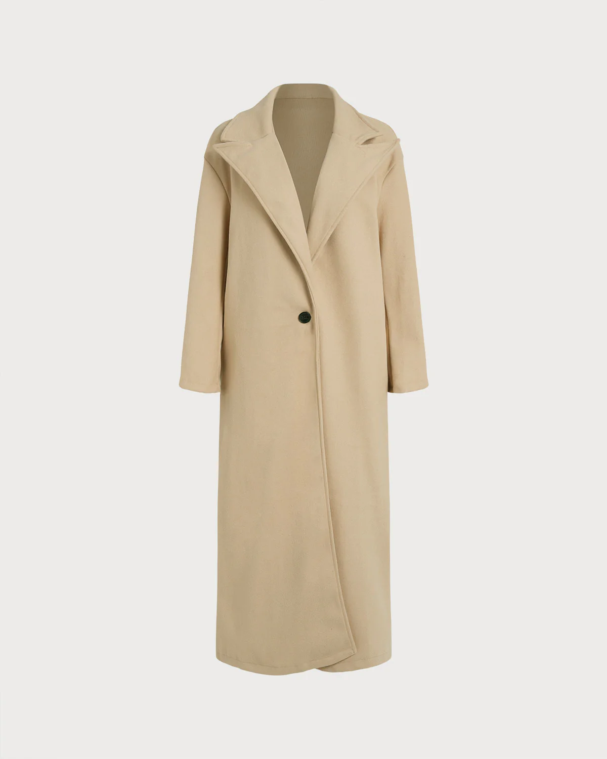 Camel Single Button Trench Coat
