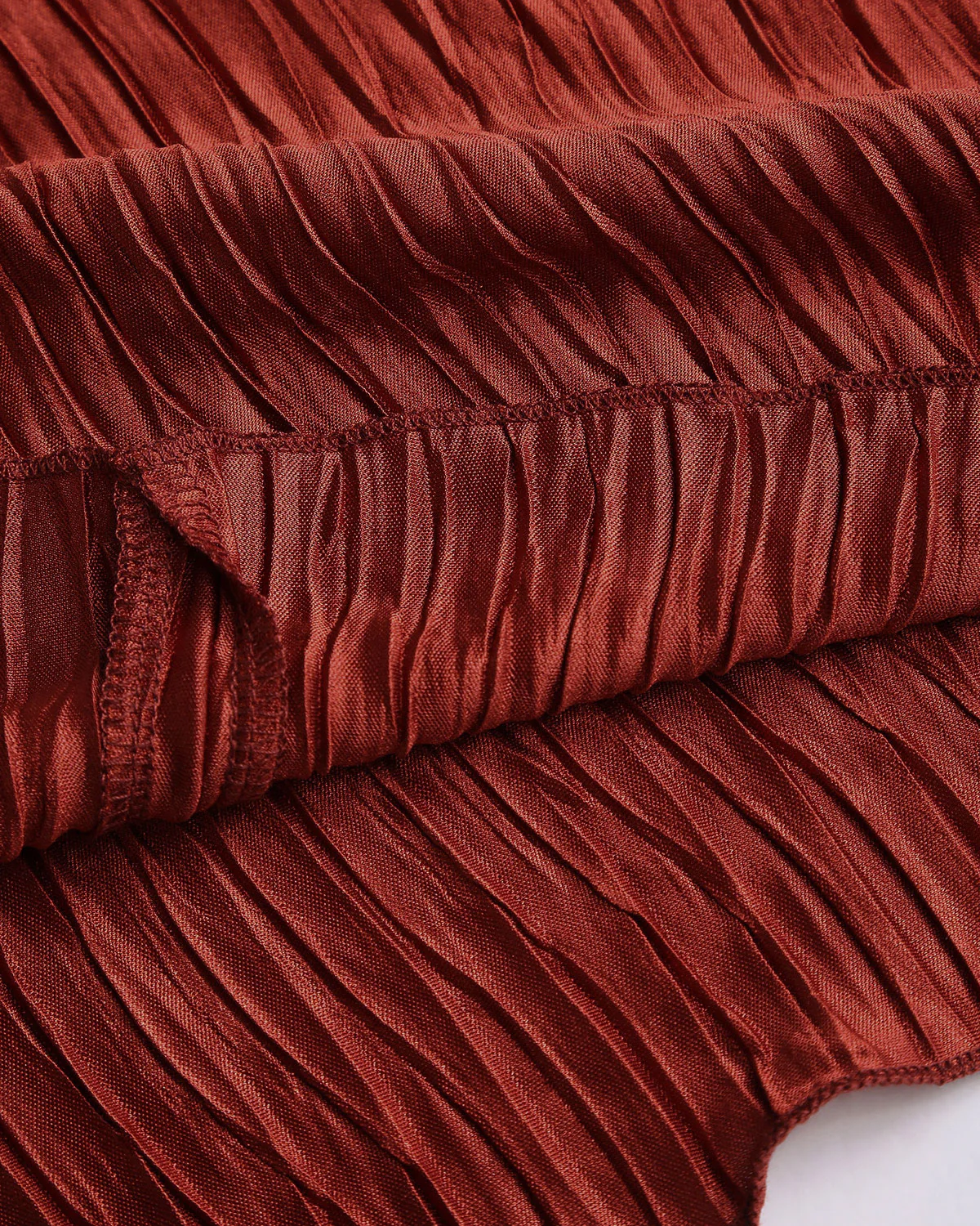 Brick Red Textured Mini Dress