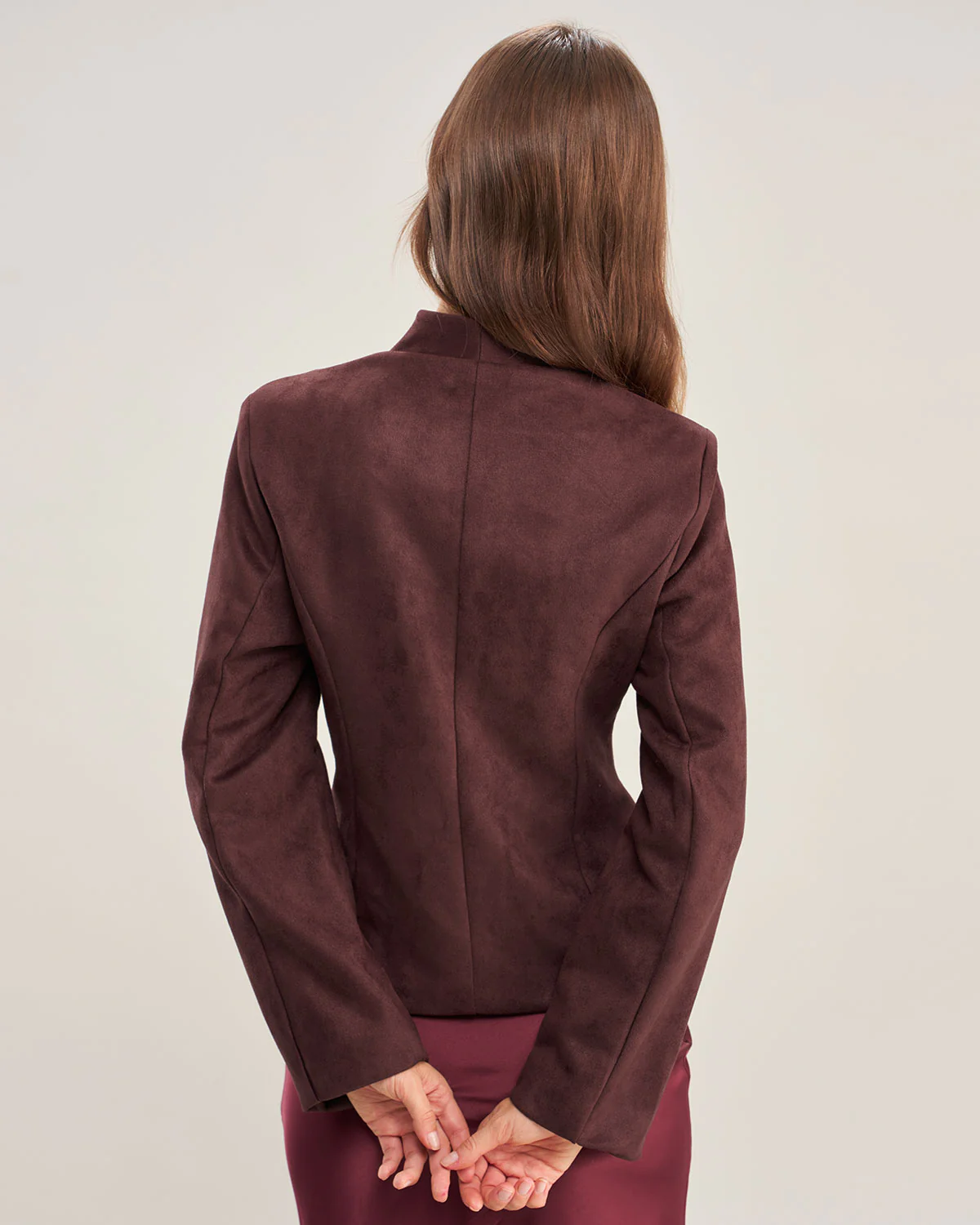 Wine Red Button Jacket