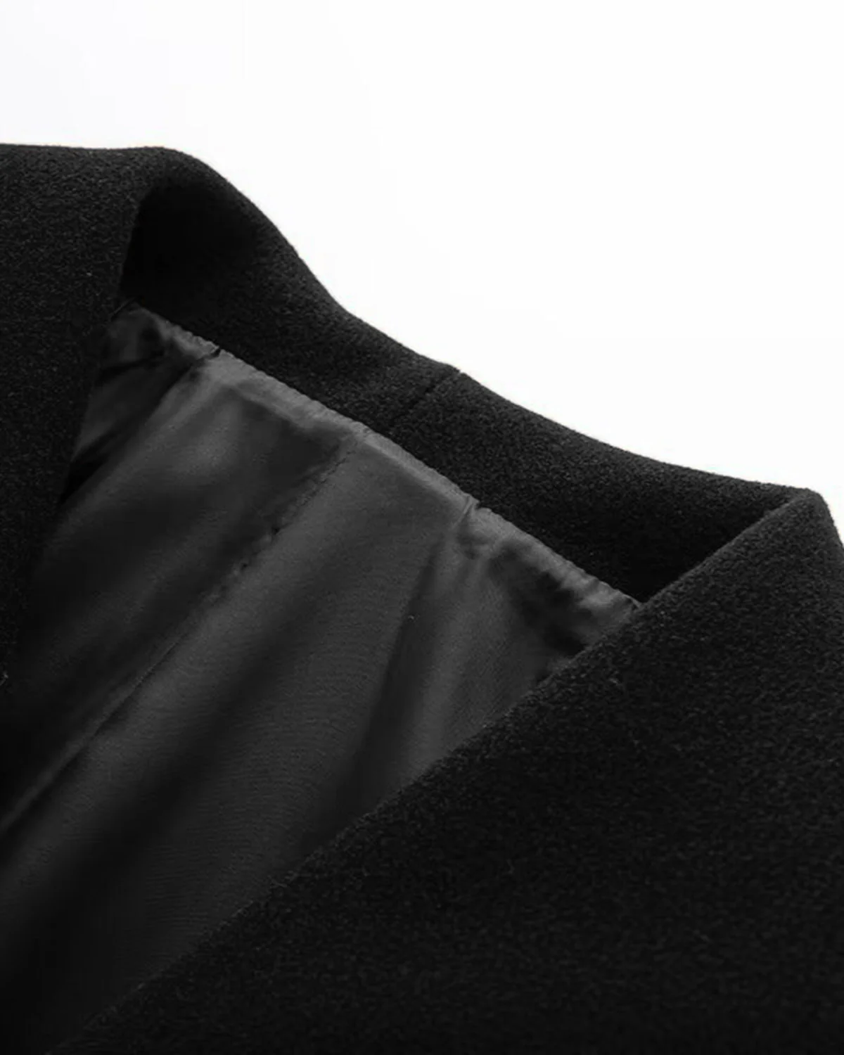 Black Double Breasted Loose Jacket