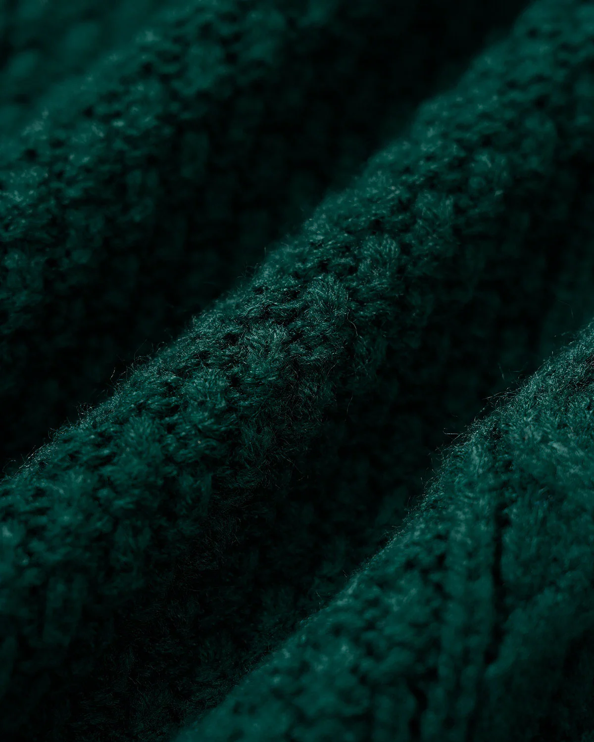 Green Mock Neck Lantern Sleeve Sweater