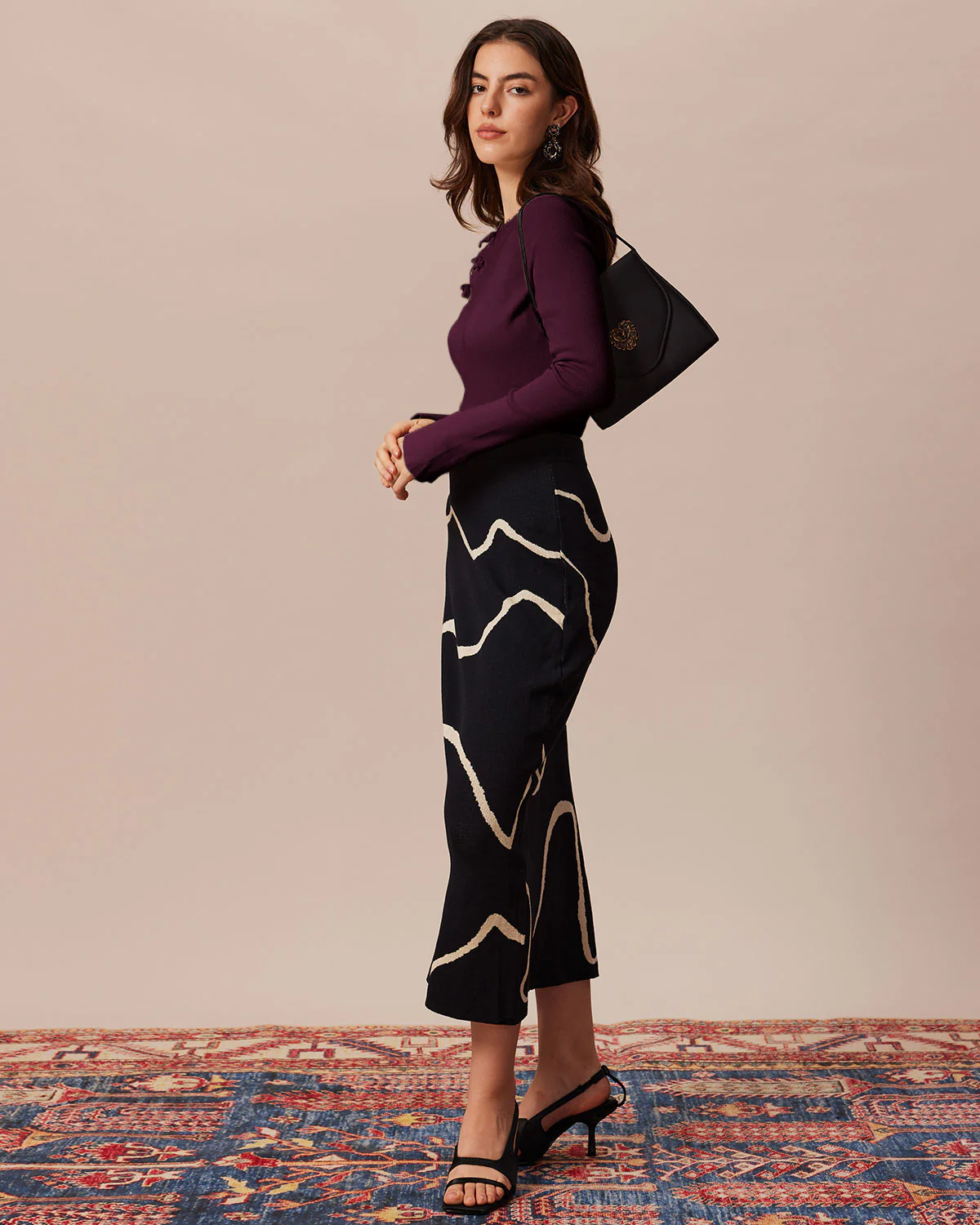 Purple Bell Sleeve Knit Tee