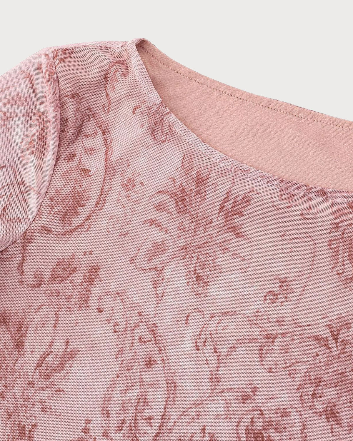 Pink Floral Bell Sleeve Maxi Dress