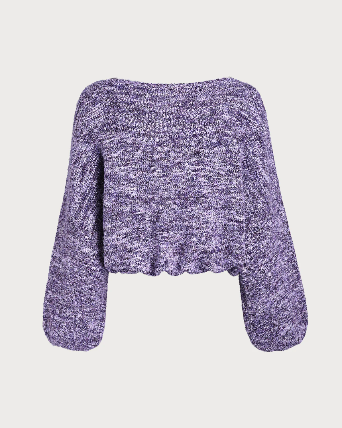 Purple Textured Loose Sweater