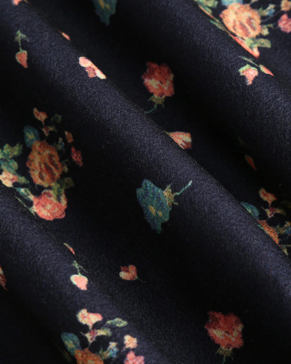 Black Floral A-Line Mini Skirt