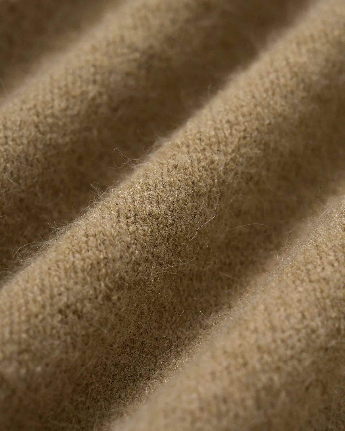 Khaki Hooded Knit Cardigan