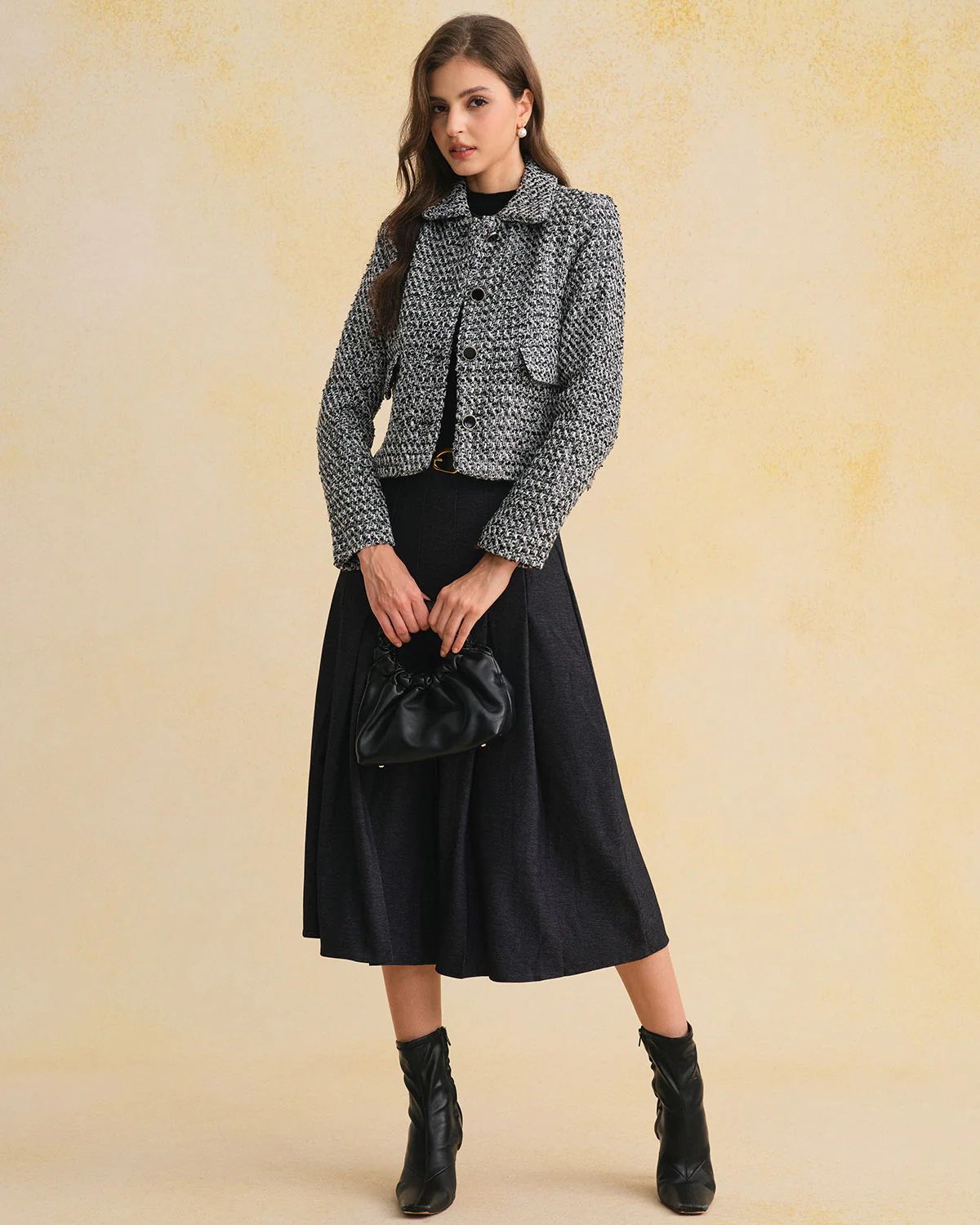 Grey Sequins Single Breasted Jacket