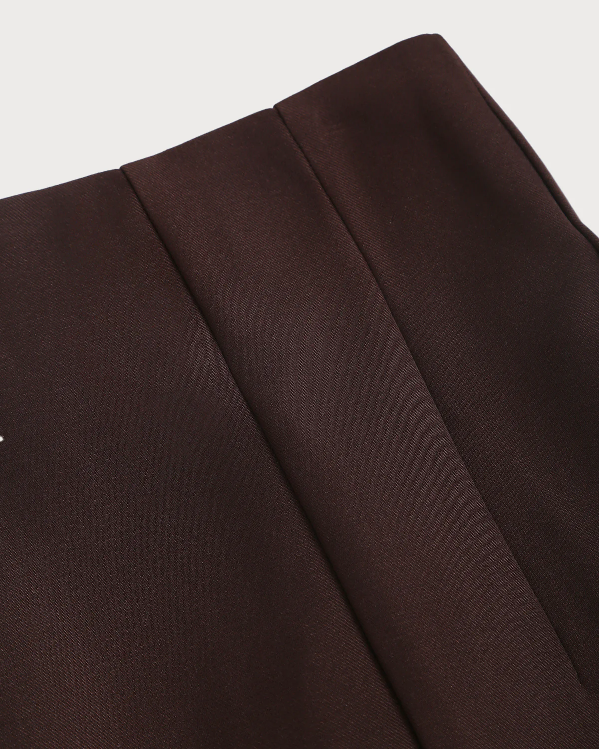 Coffee Natural Waisted A-Line Mini Skirt