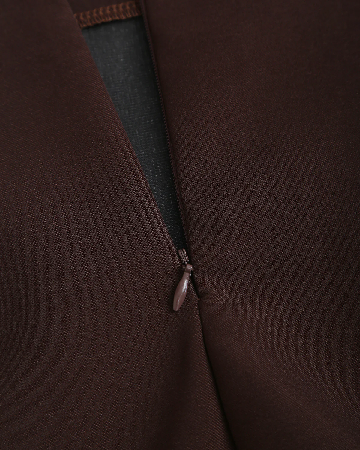 Coffee Natural Waisted A-Line Mini Skirt