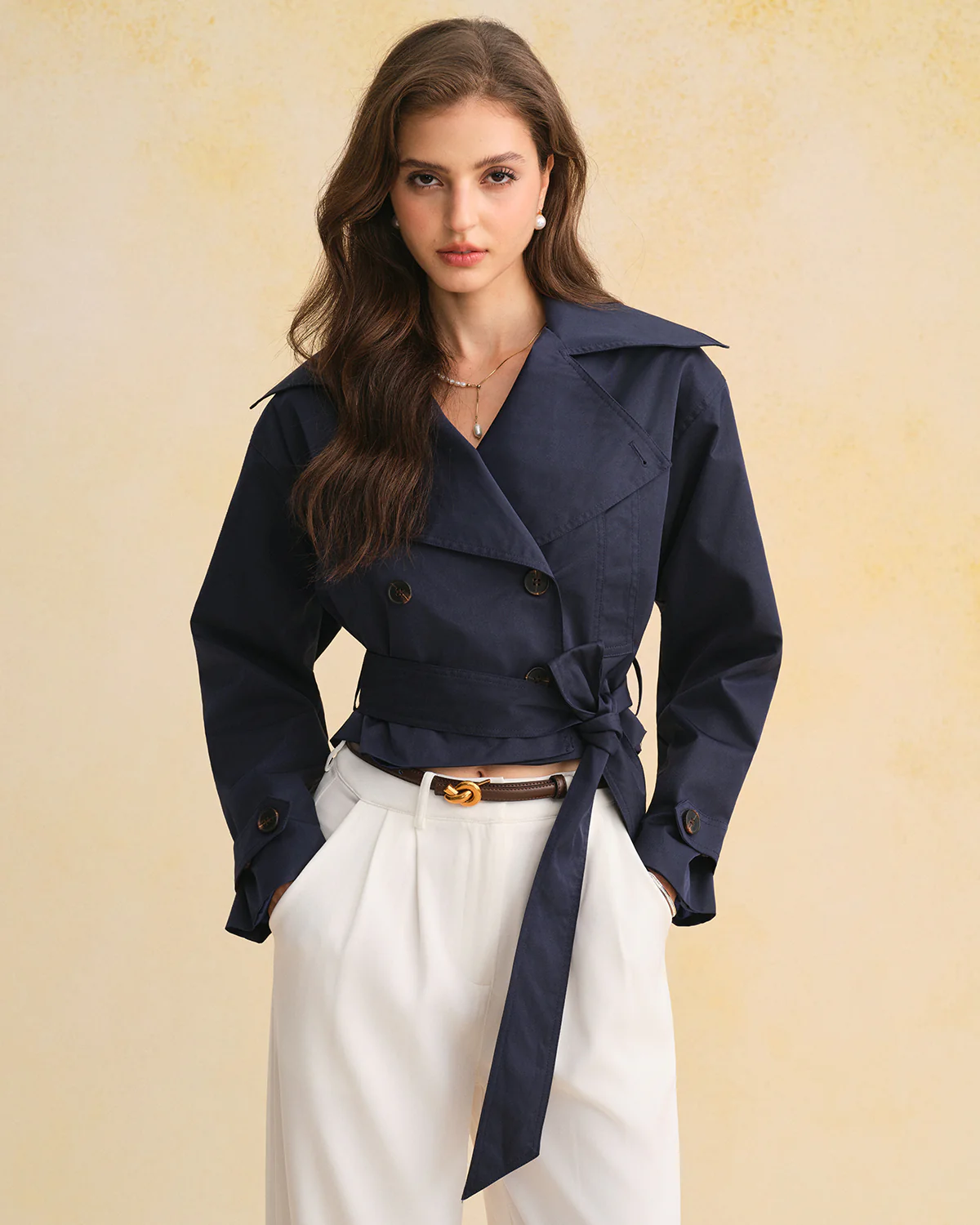 Blue Double Breasted Jacket